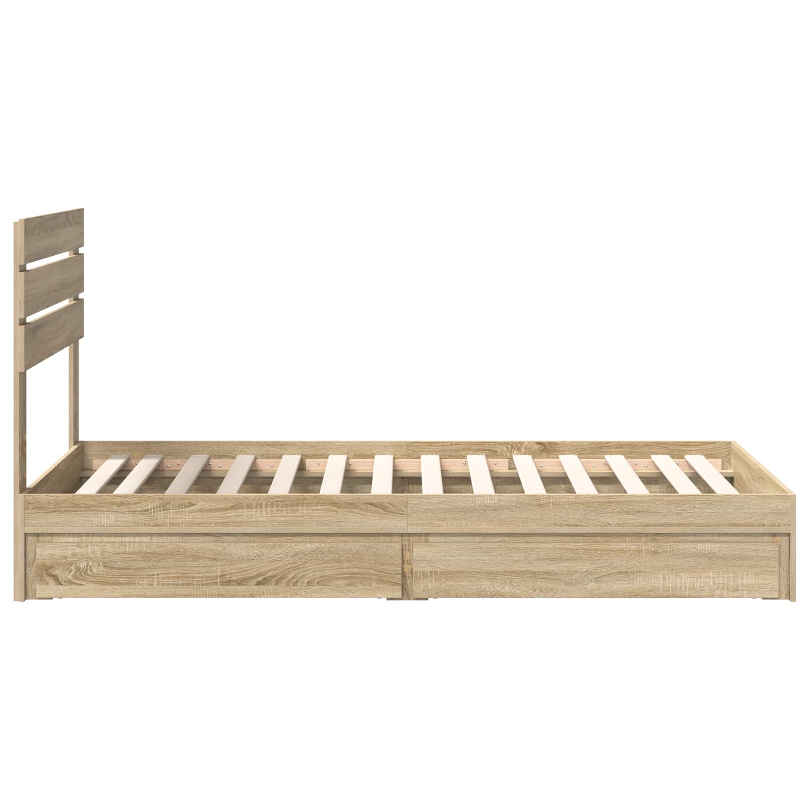 Aufbewahrungsbett Sonoma-Eiche 90 x 200 cm Holzwerkstoff