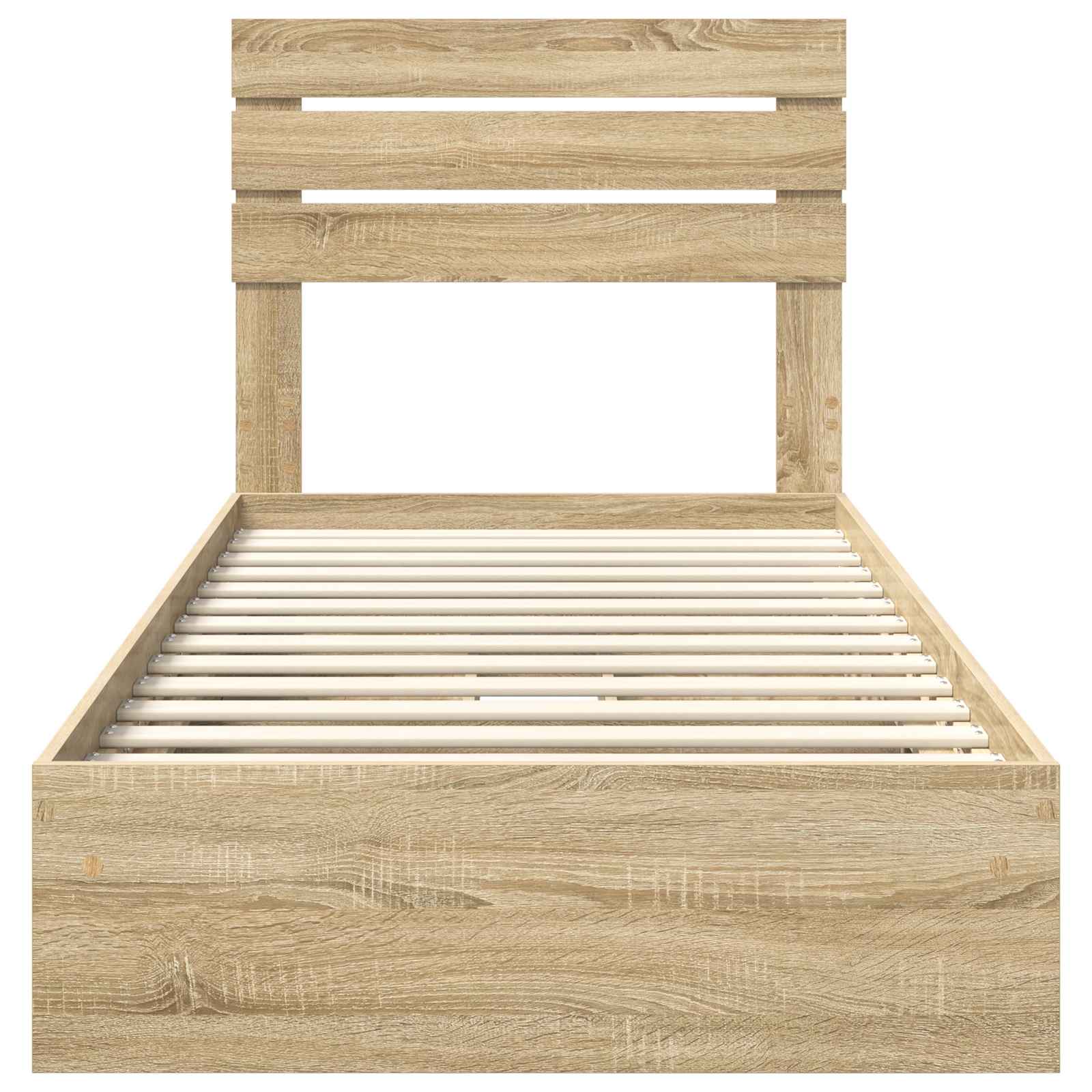 Aufbewahrungsbett Sonoma-Eiche 90 x 190 cm Holzwerkstoff