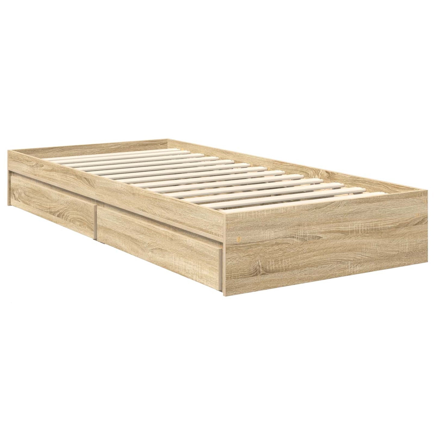 Aufbewahrungsbett Sonoma-Eiche 75 x 190 cm Holzwerkstoff