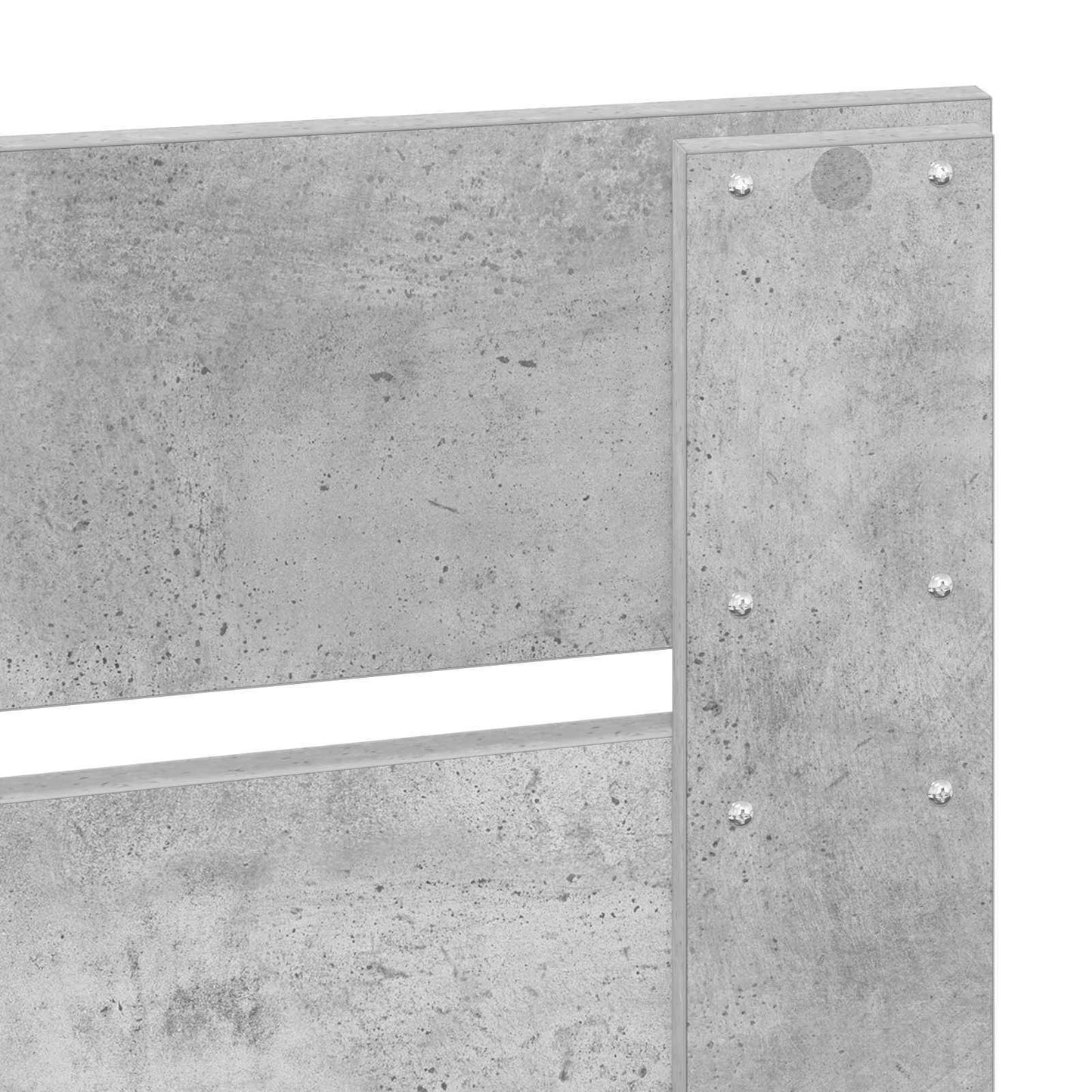 Bettrahmen mit Kopfteil Beton 180 x 200 cm Massives Kiefernholz
