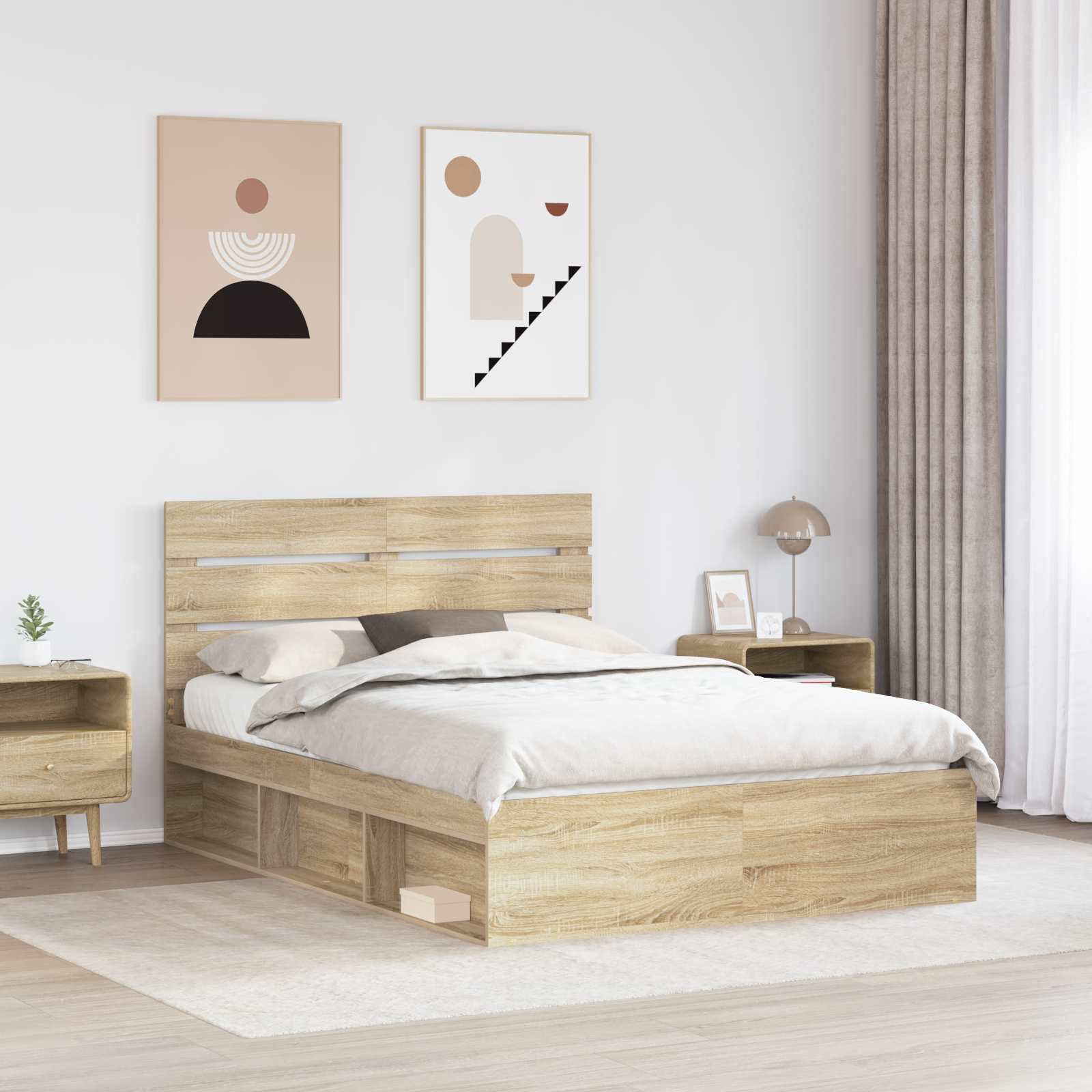 Bettrahmen Sonoma 140 x 190 cm Massives Kiefernholz