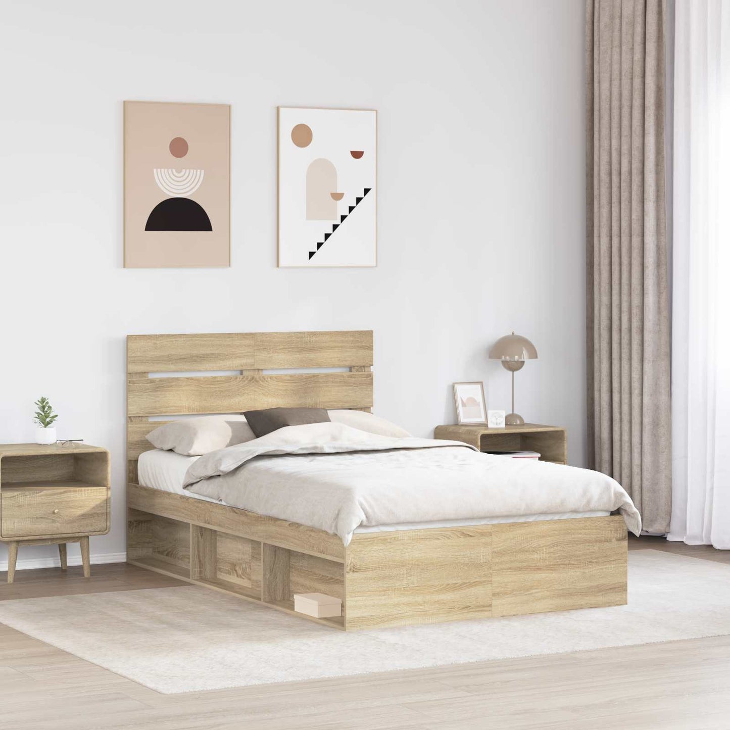 Bettrahmen Sonoma 120 x 190 cm Massives Kiefernholz