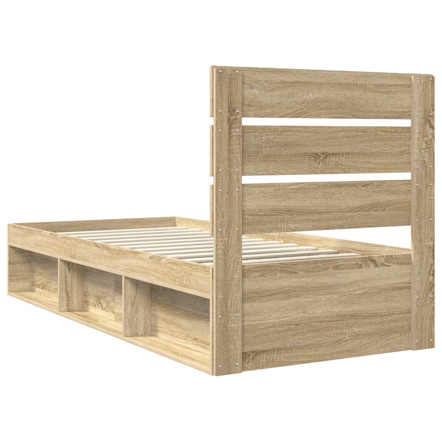 Bettrahmen Sonoma-Eiche 75 x 190 cm Massives Kiefernholz