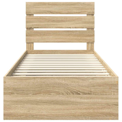 Bettrahmen Sonoma-Eiche 75 x 190 cm Massives Kiefernholz