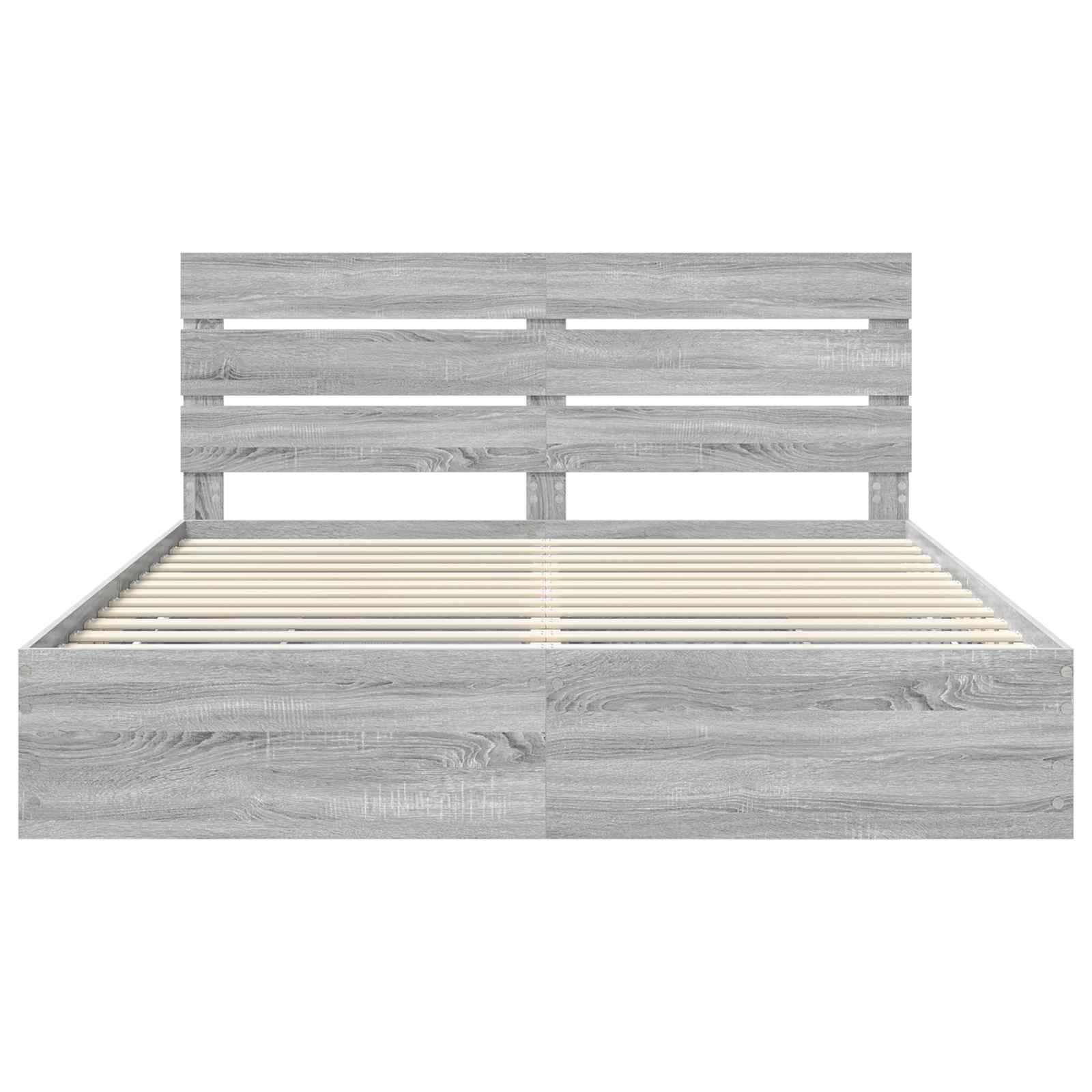 Bettrahmen Graues Sonoma 180 x 200 cm Ingenieurs Holz