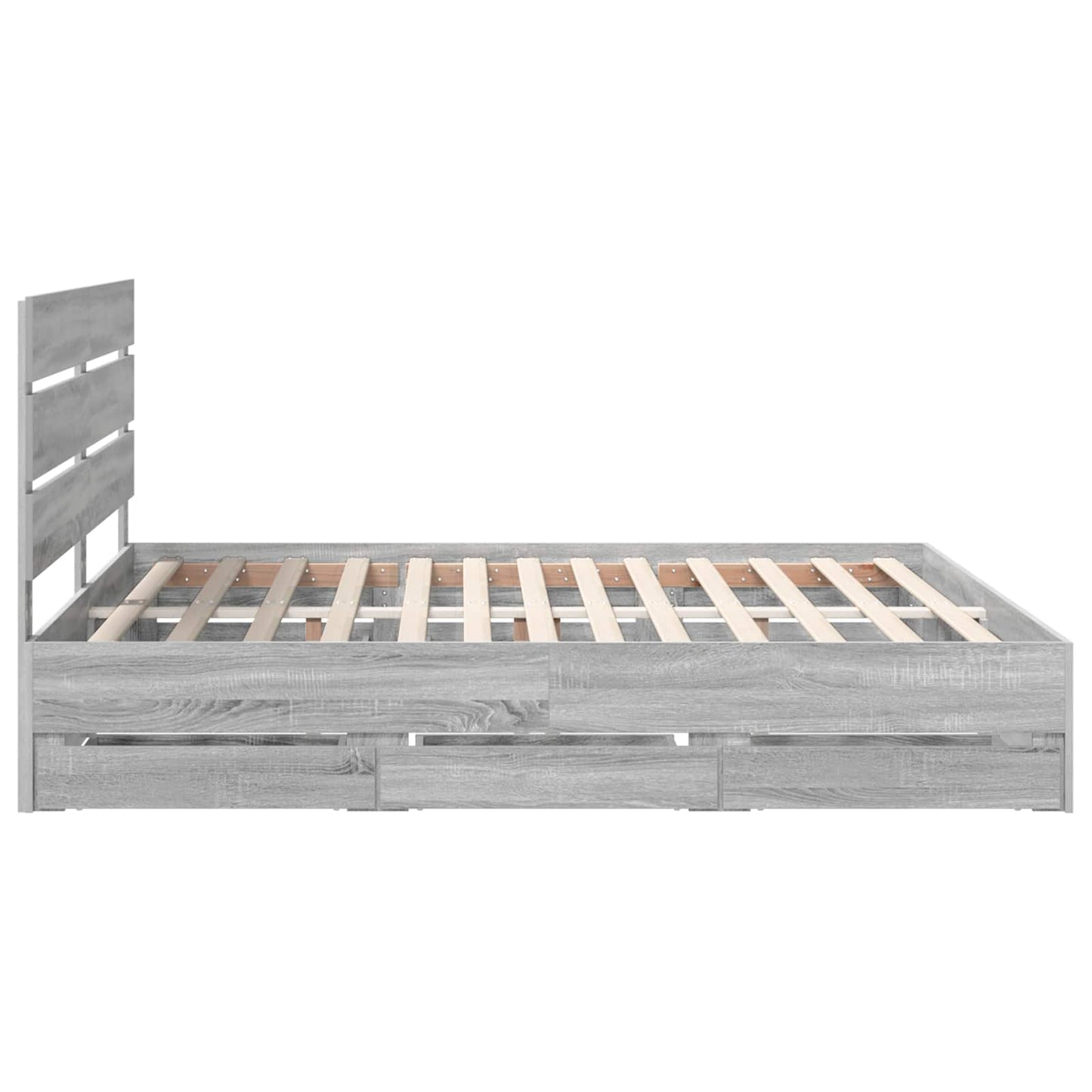 Bettrahmen Graues Sonoma 180 x 200 cm Ingenieurs Holz