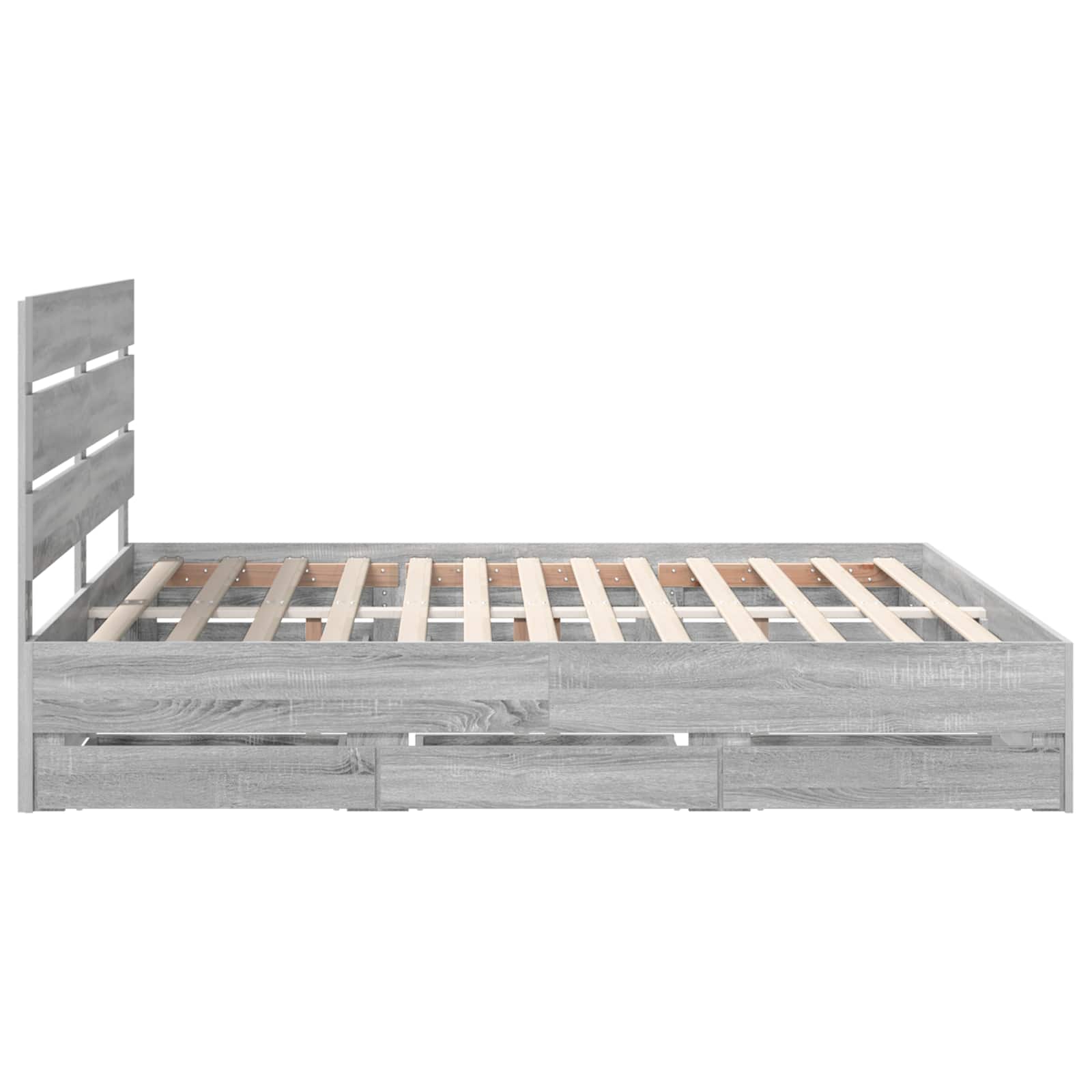 Bettrahmen Graues Sonoma 180 x 200 cm Ingenieurs Holz