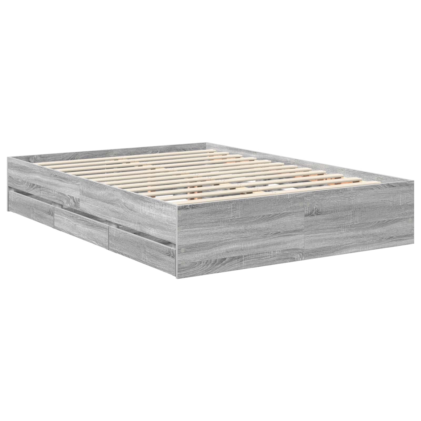 Bettrahmen Graues Sonoma 140 x 200 cm Ingenieurs Holz