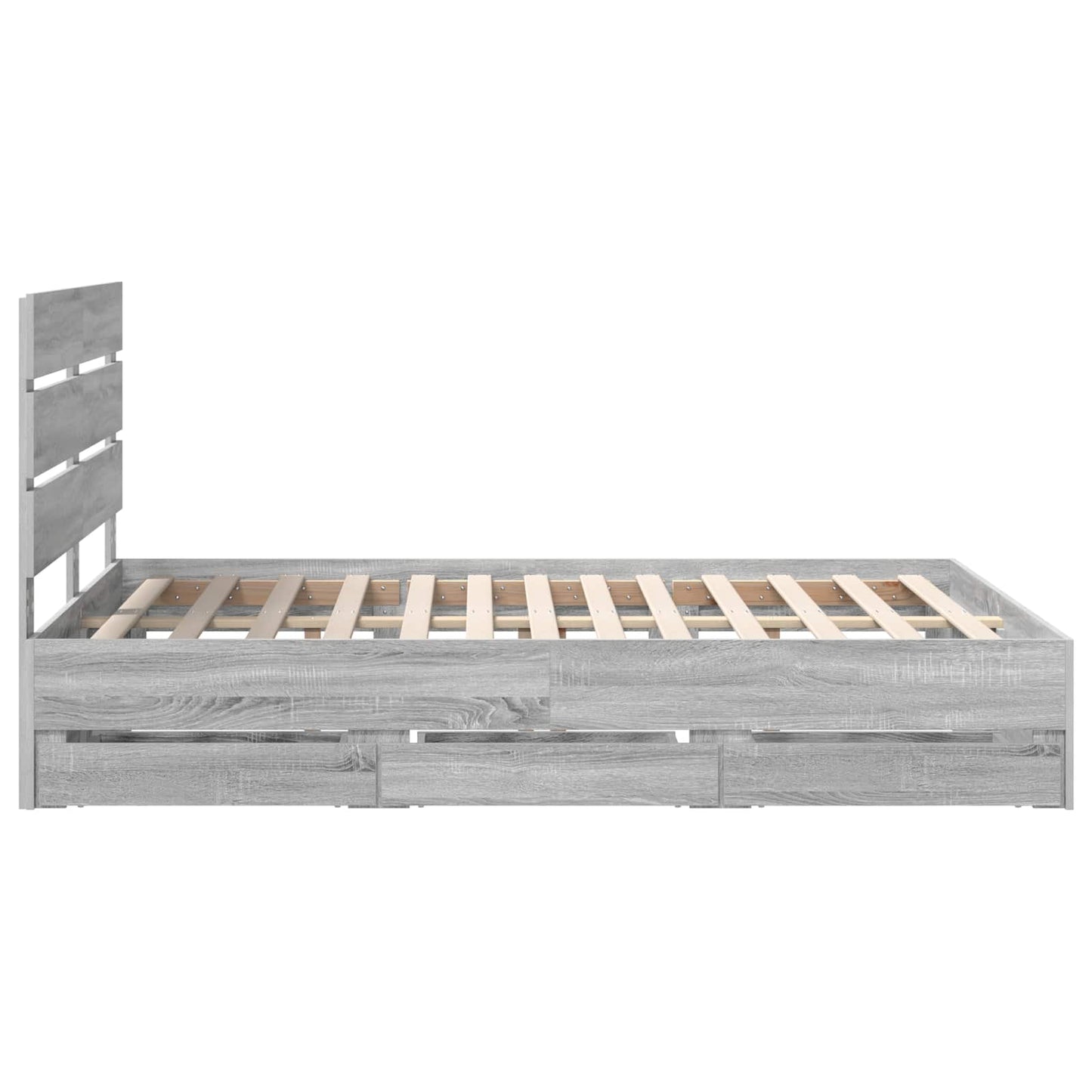 Bettrahmen Graues Sonoma 140 x 200 cm Ingenieurs Holz