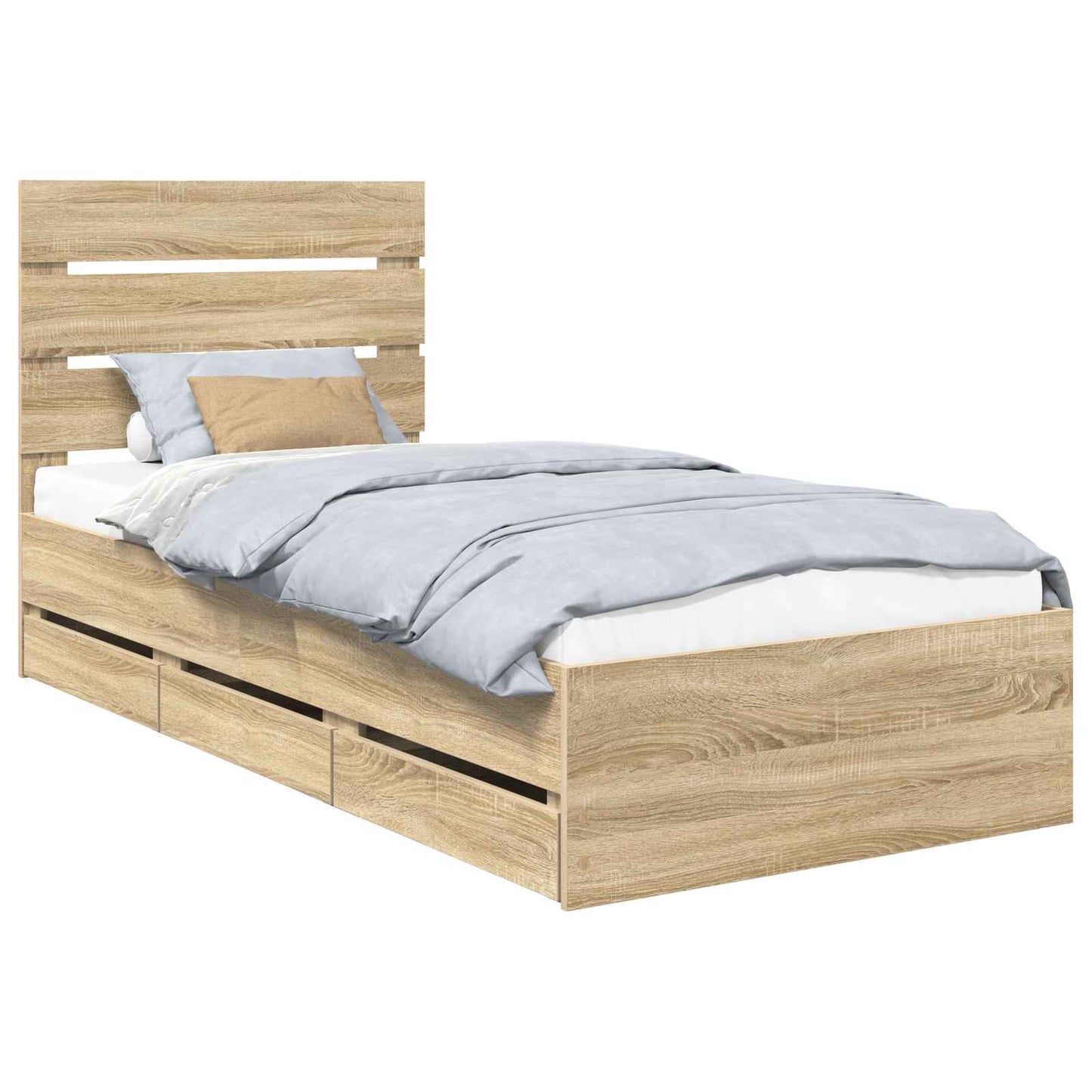 Bettrahmen Sonoma-Eiche 75 x 190 cm Ingenieurs Holz
