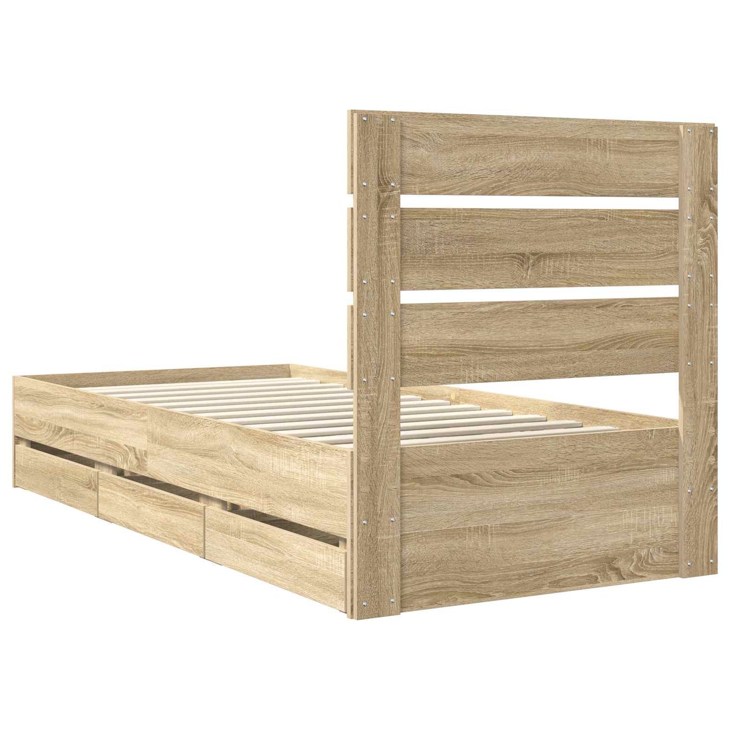 Bettrahmen Sonoma-Eiche 75 x 190 cm Ingenieurs Holz