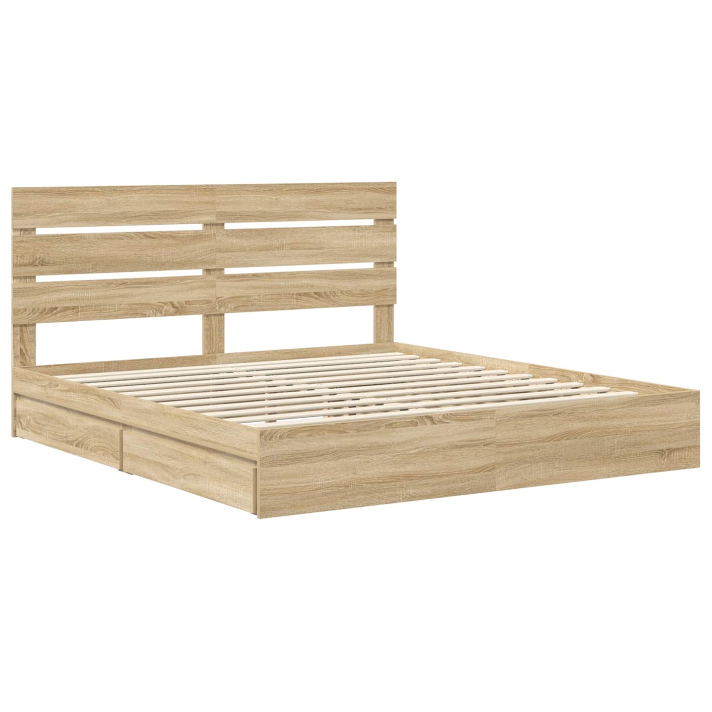 Aufbewahrungsbett Sonoma-Eiche 180 x 200 cm Holzwerkstoff