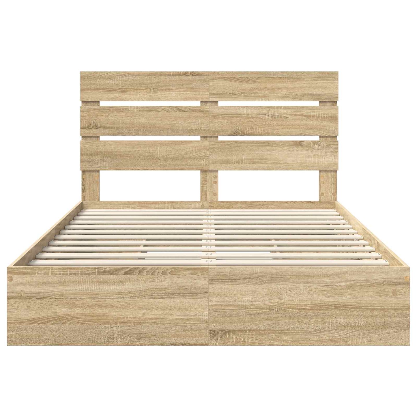 Aufbewahrungsbett Sonoma-Eiche 140 x 200 cm Holzwerkstoff