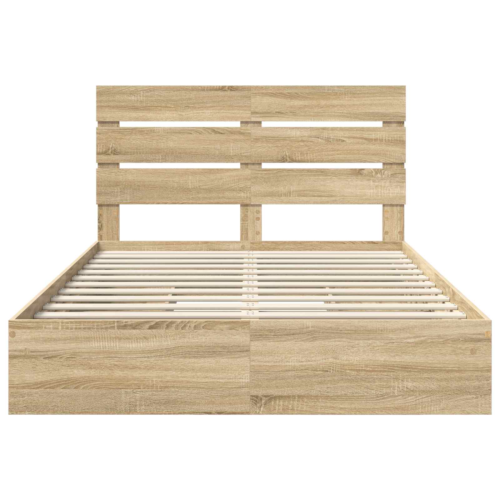 Aufbewahrungsbett Sonoma-Eiche 140 x 200 cm Holzwerkstoff