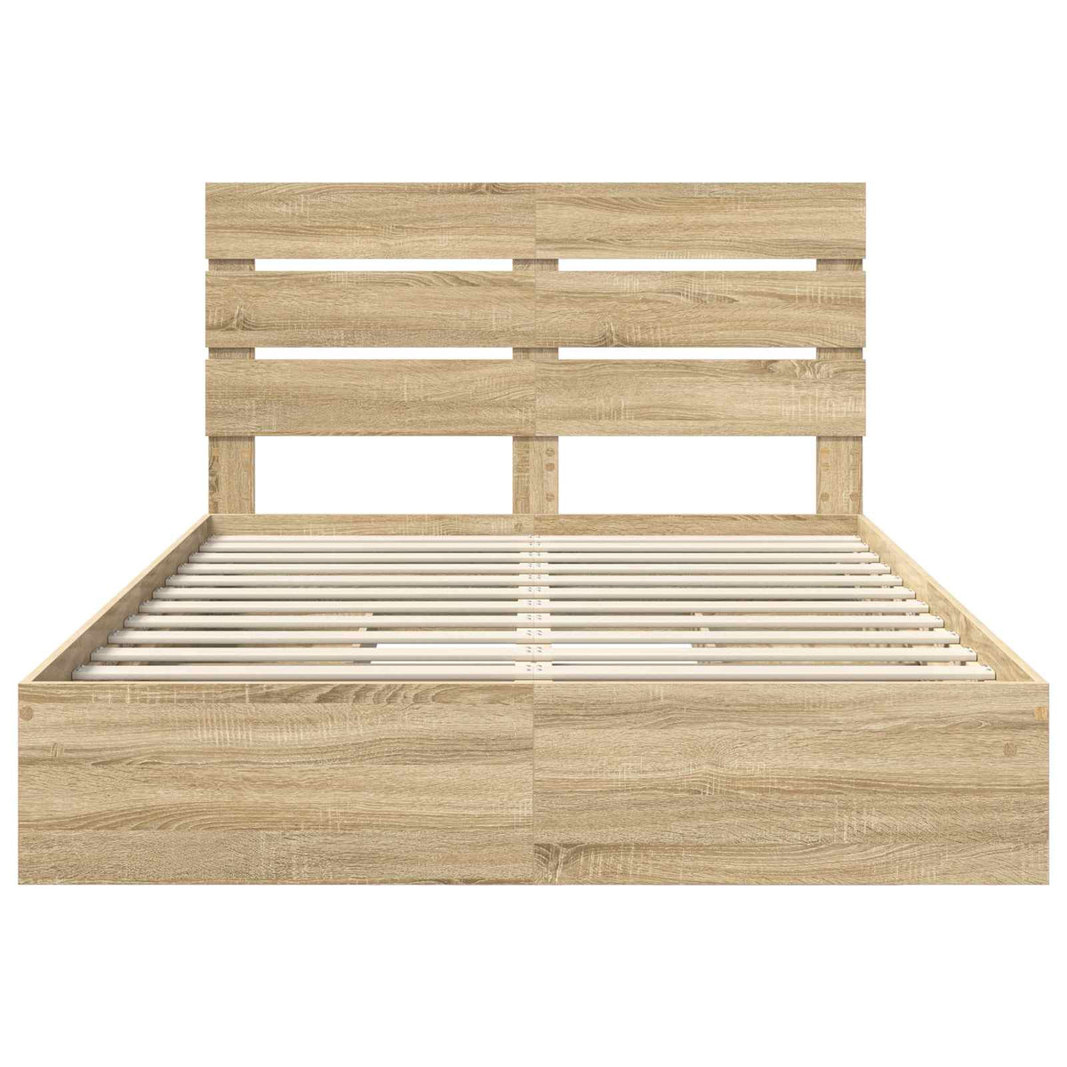Aufbewahrungsbett Sonoma-Eiche 140 x 200 cm Holzwerkstoff