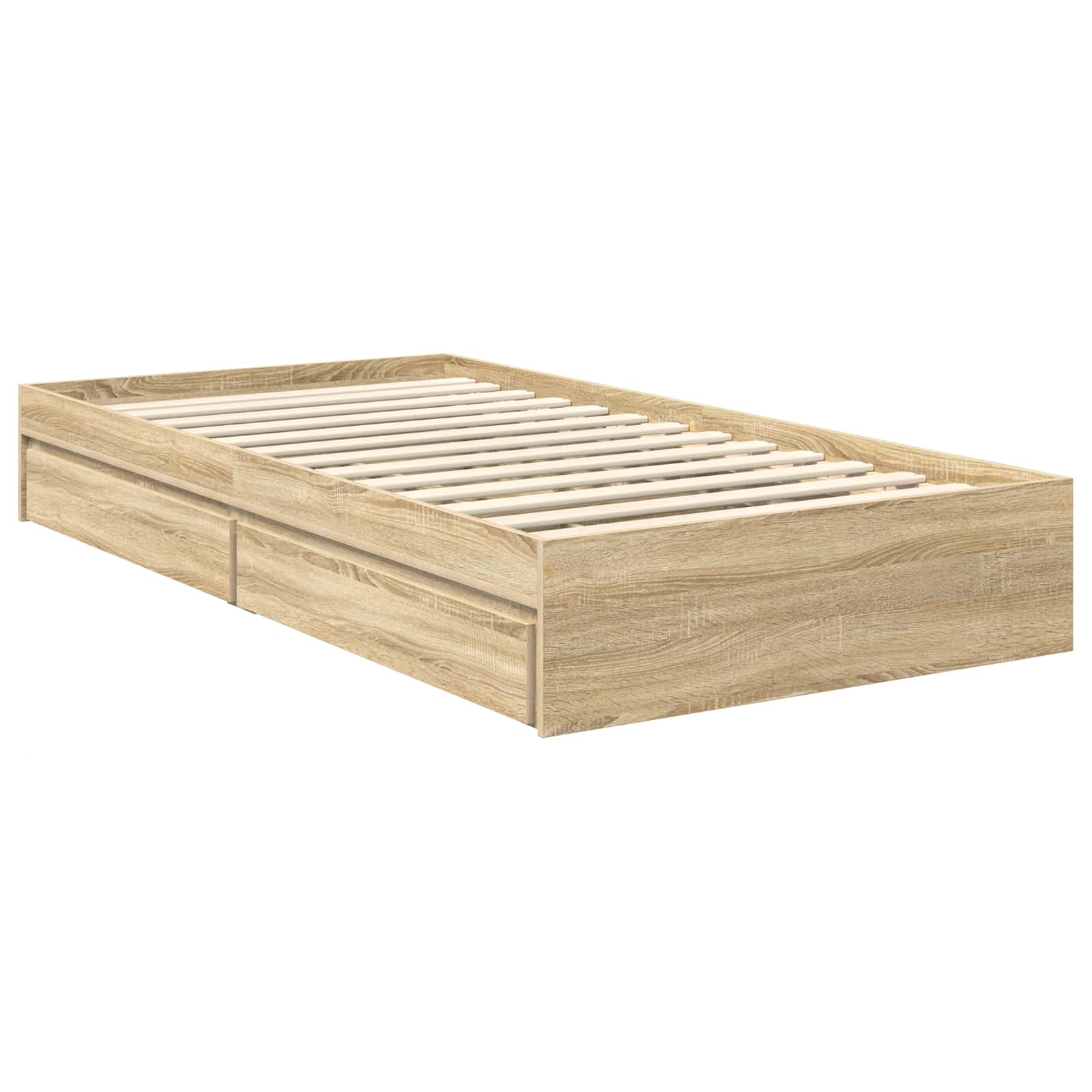 Aufbewahrungsbett Sonoma-Eiche 100 x 200 cm Holzwerkstoff