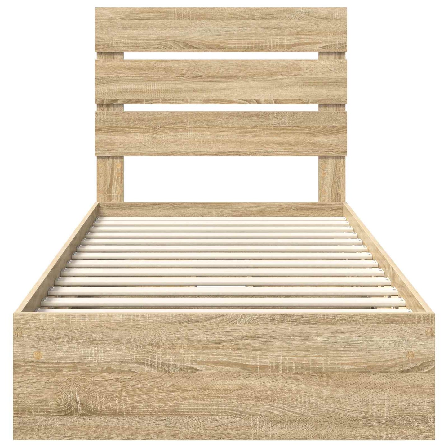 Aufbewahrungsbett Sonoma-Eiche 100 x 200 cm Holzwerkstoff