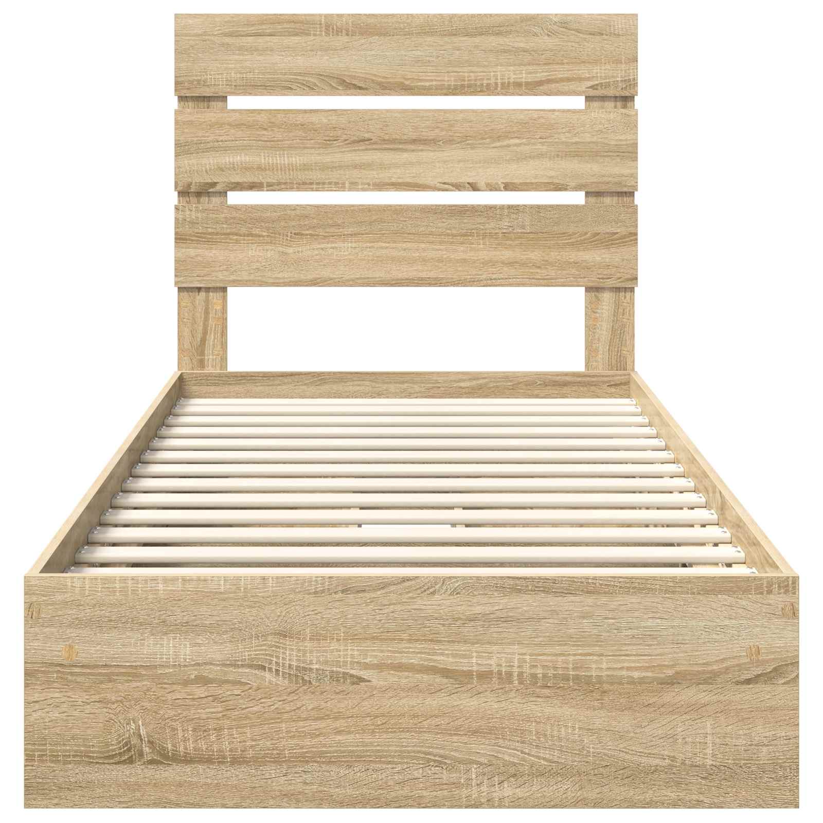 Aufbewahrungsbett Sonoma-Eiche 100 x 200 cm Holzwerkstoff