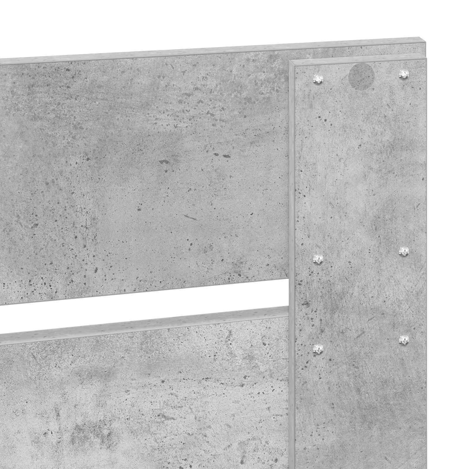 Bettrahmen mit Schubladen Beton Grau 200 x 200 cm Holzwerkstoff