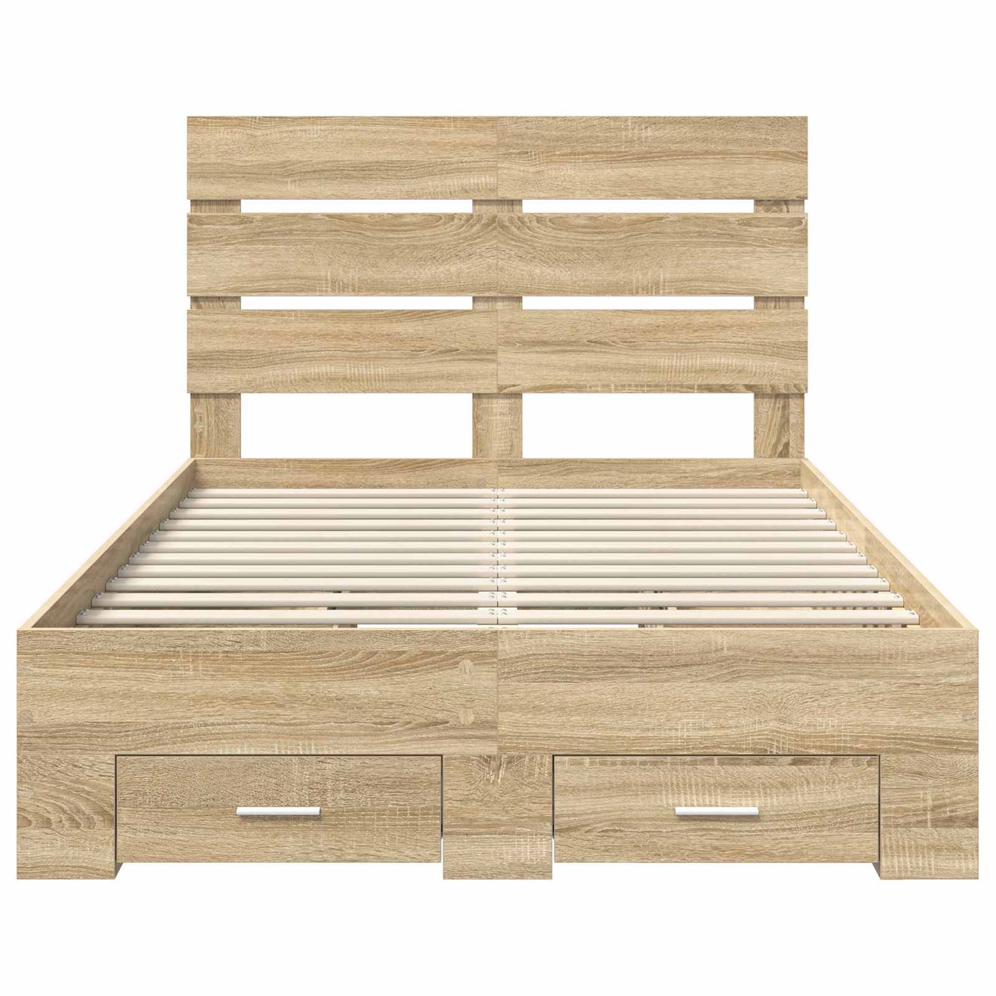 Bettrahmen mit Kopfteil Sonoma-Eiche 135 x 190 cm Holzwerkstoff