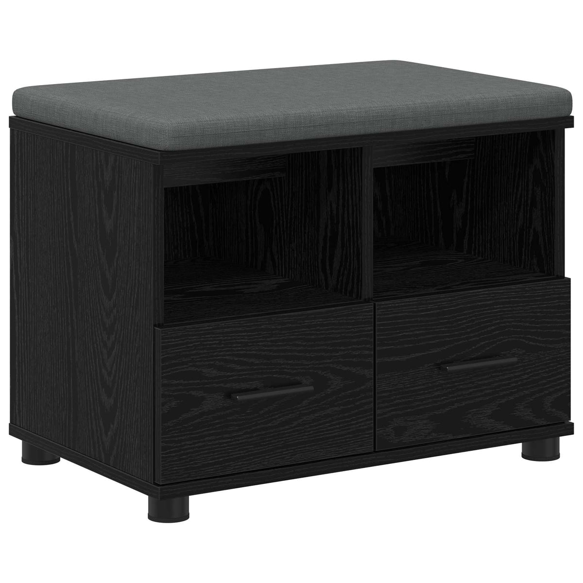 Flurbank Schwarz Eichen-Optik 60 x 38 x 46 cm