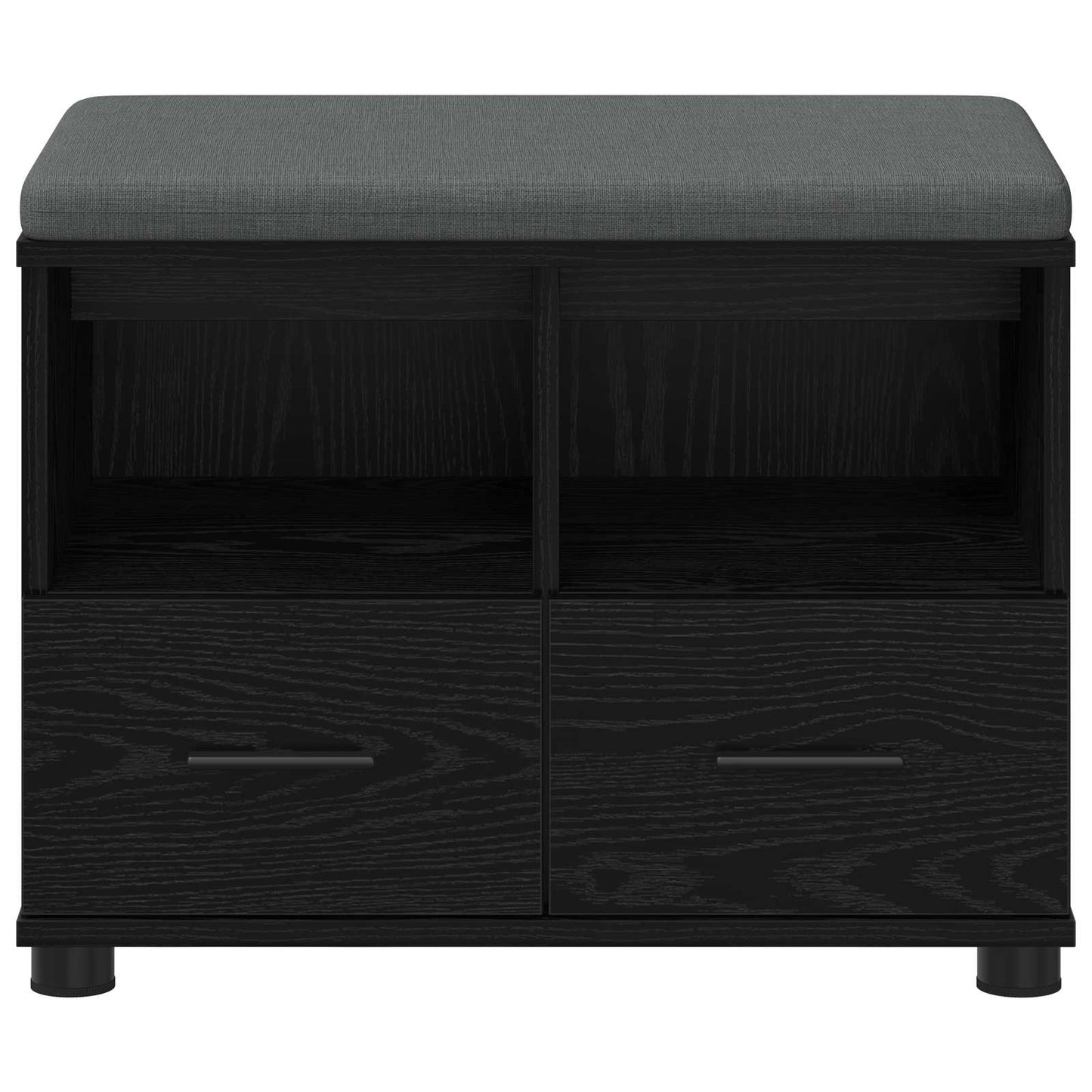 Flurbank Schwarz Eichen-Optik 60 x 38 x 46 cm