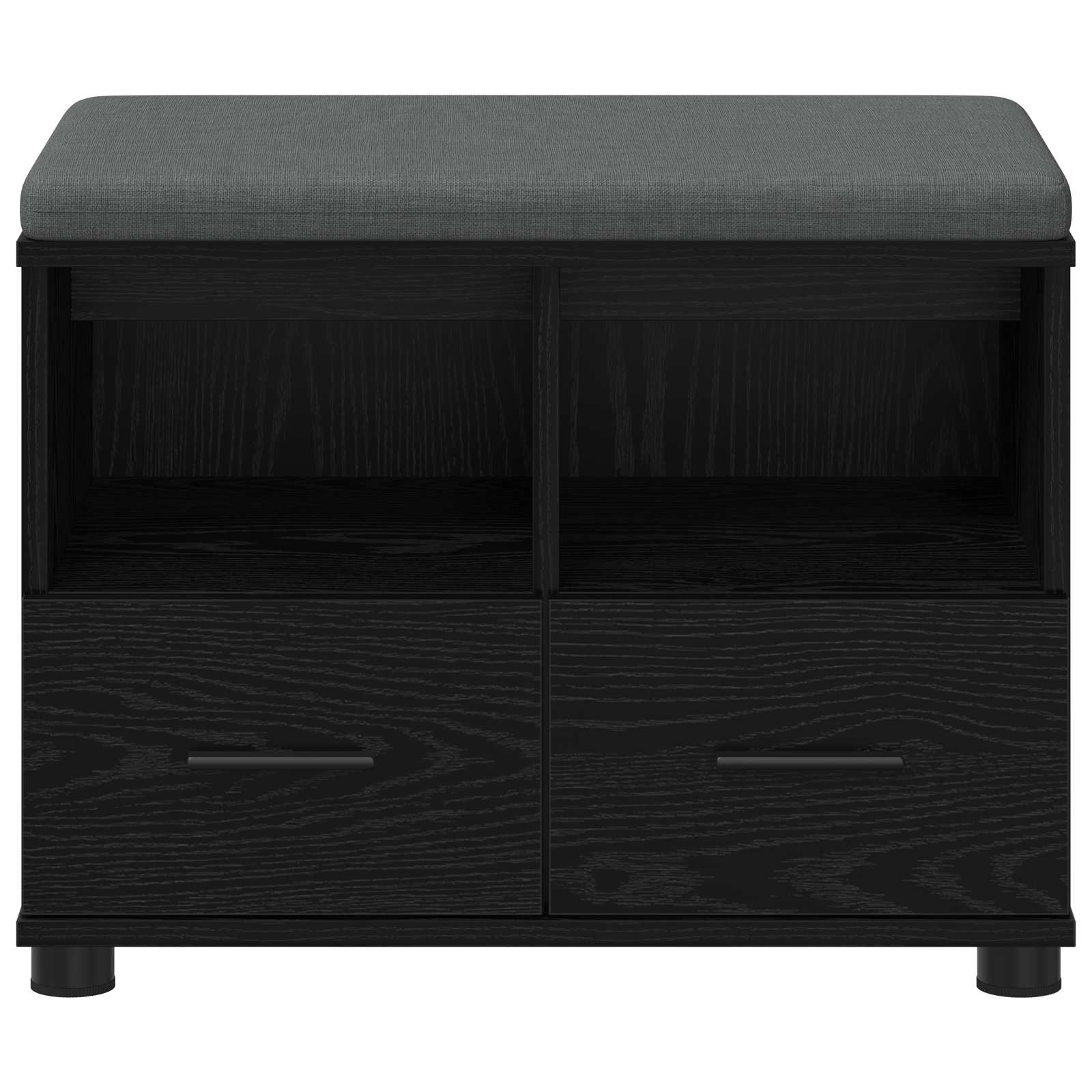 Flurbank Schwarz Eichen-Optik 60 x 38 x 46 cm