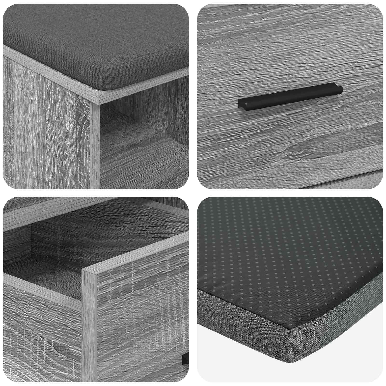 Flurbank Sonoma-Grau 60 x 38 x 46 cm