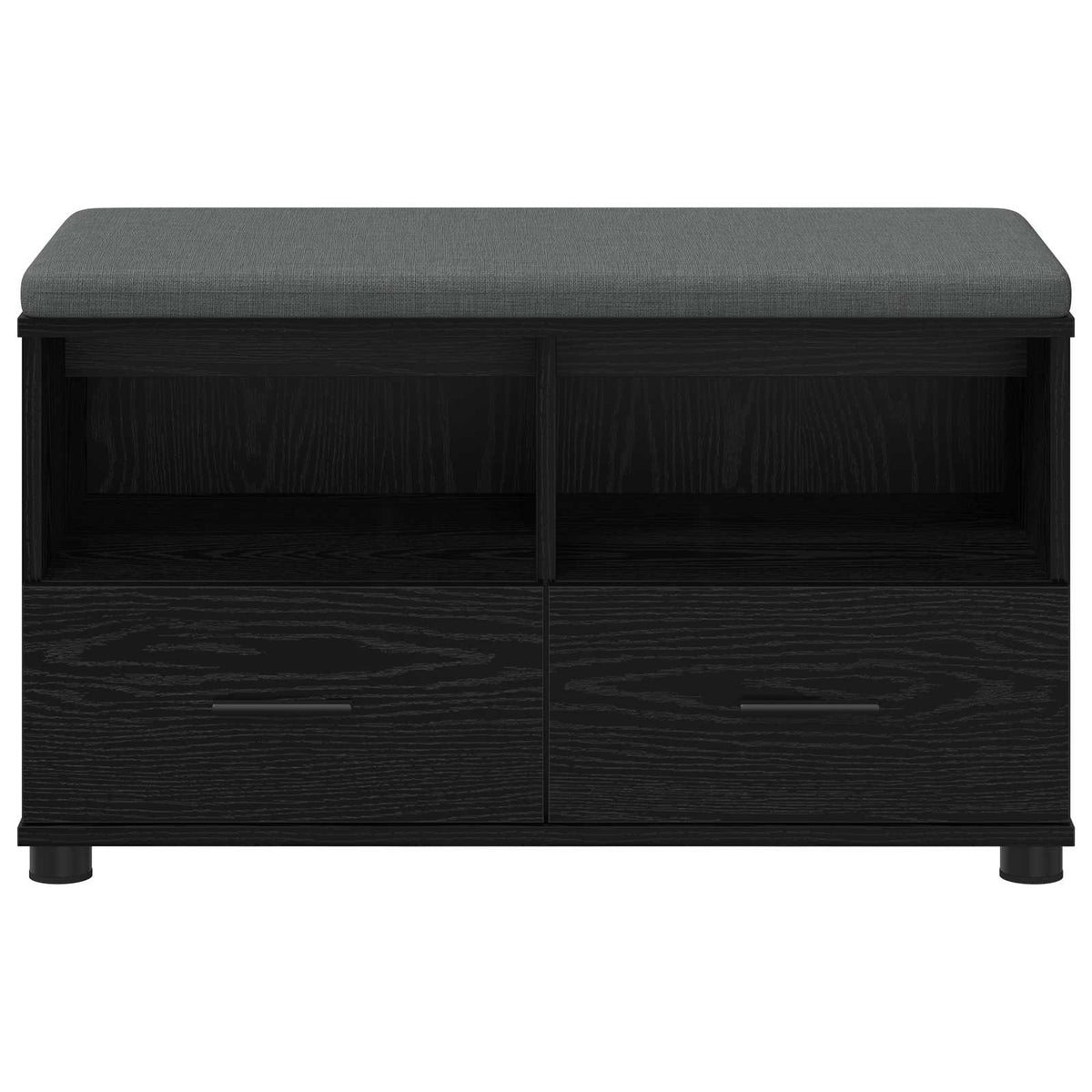 Flurbank Schwarz Eichen-Optik 80 x 38 x 46 cm