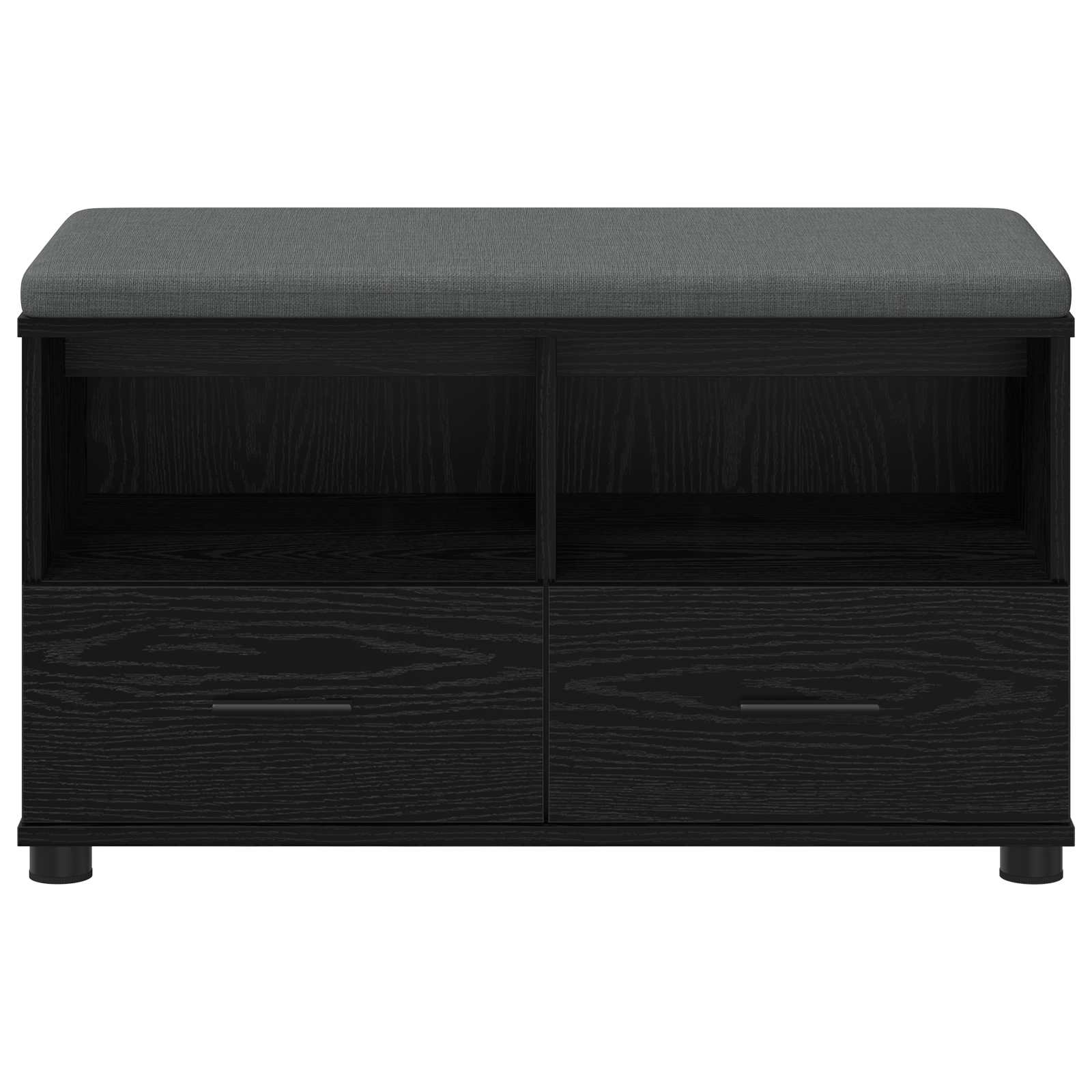 Flurbank Schwarz Eichen-Optik 80 x 38 x 46 cm