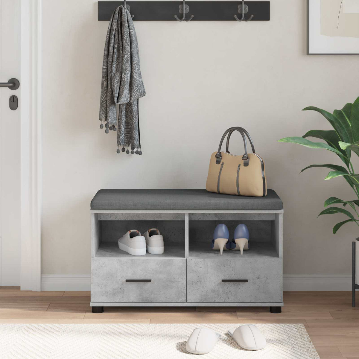 Flurbank Betongrau 80 x 38 x 46 cm