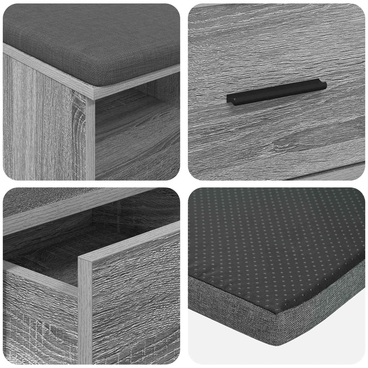 Flurbank Sonoma-Grau 80 x 38 x 46 cm