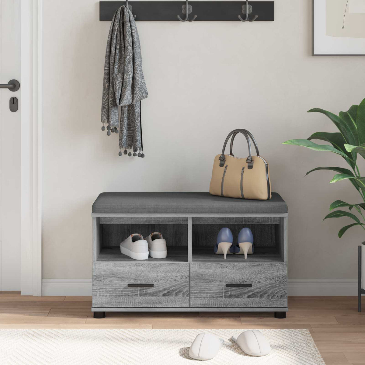 Flurbank Sonoma-Grau 80 x 38 x 46 cm
