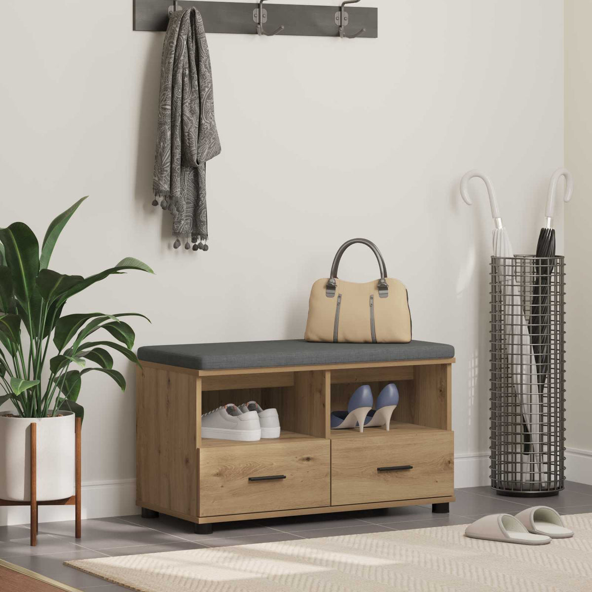 Flurbank Artisan-Eiche 80 x 38 x 46 cm