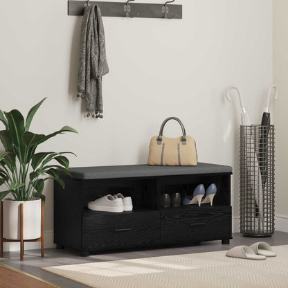 Flurbank Schwarz Eichen-Optik 100 x 38 x 46 cm