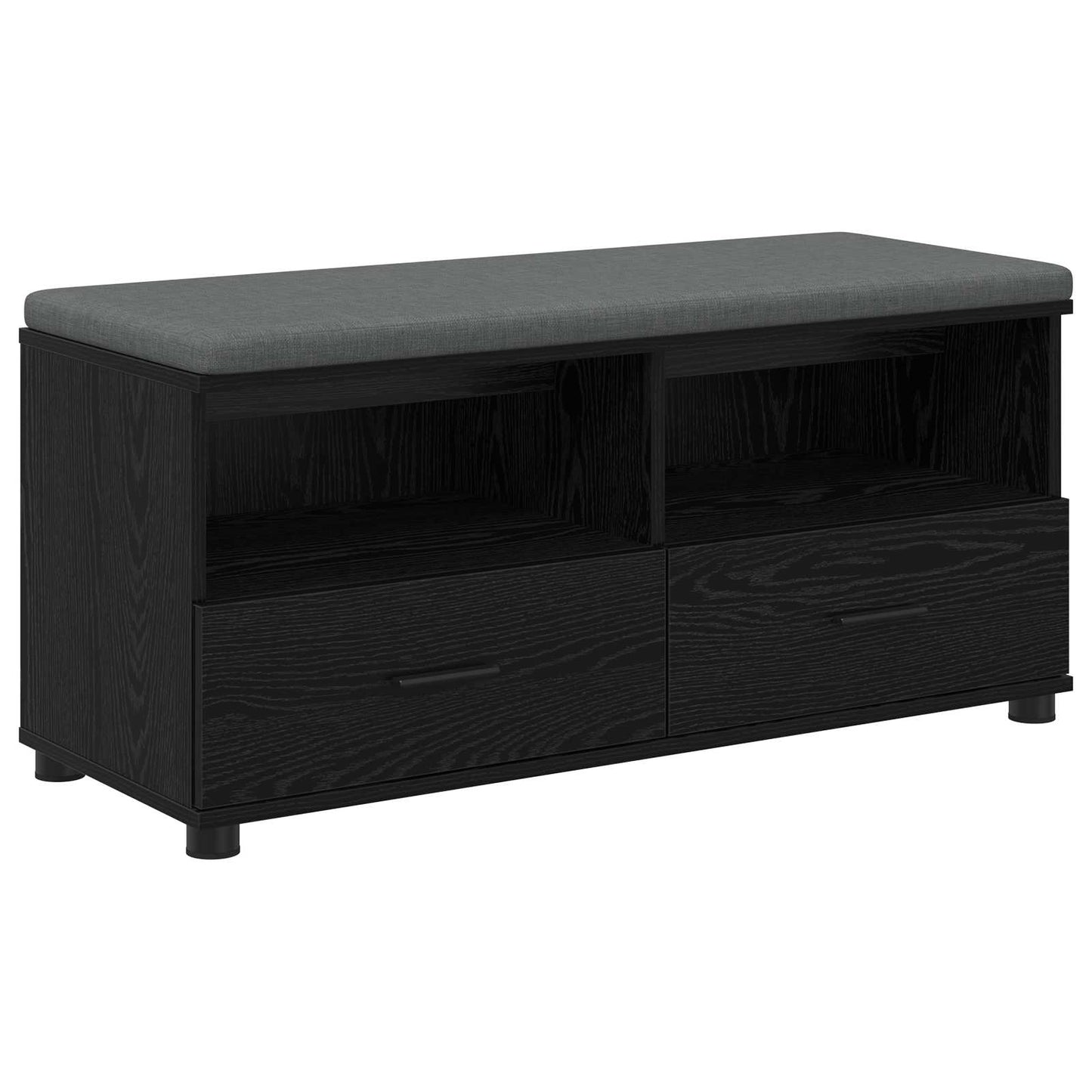 Flurbank Schwarz Eichen-Optik 100 x 38 x 46 cm