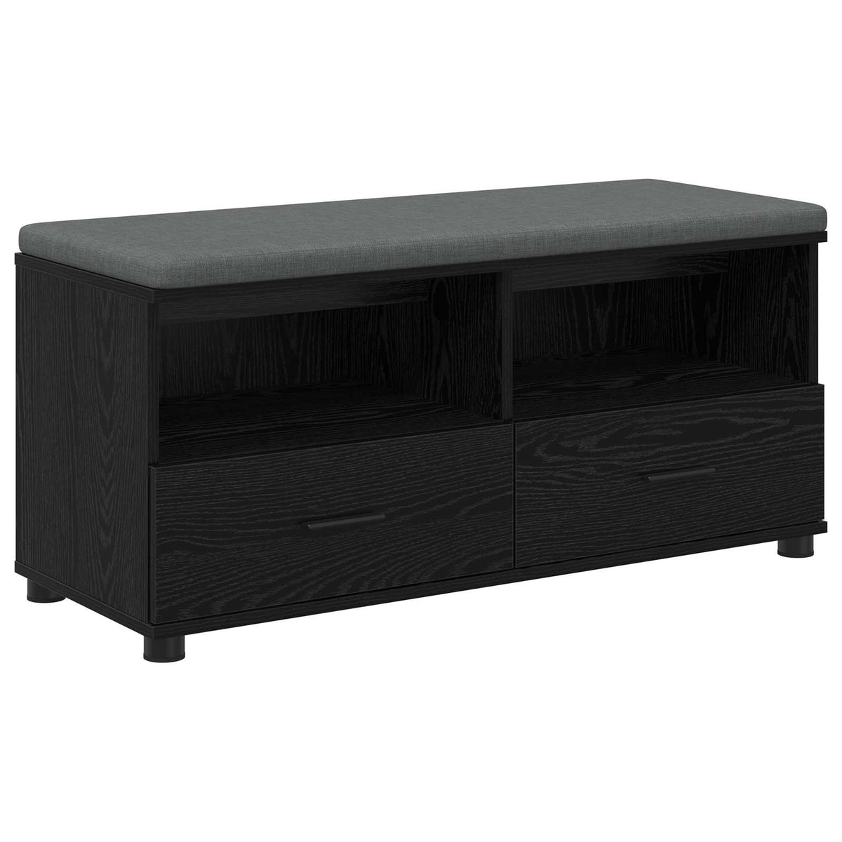 Flurbank Schwarz Eichen-Optik 100 x 38 x 46 cm