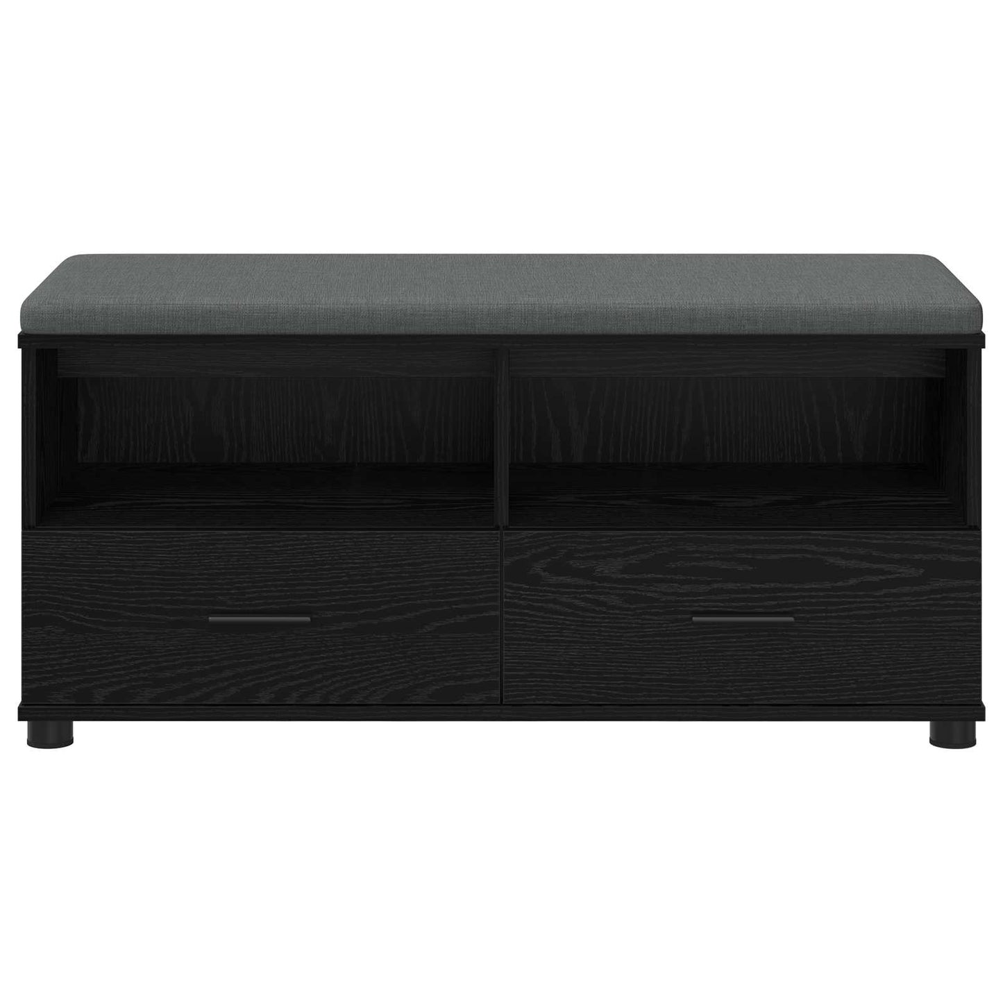 Flurbank Schwarz Eichen-Optik 100 x 38 x 46 cm