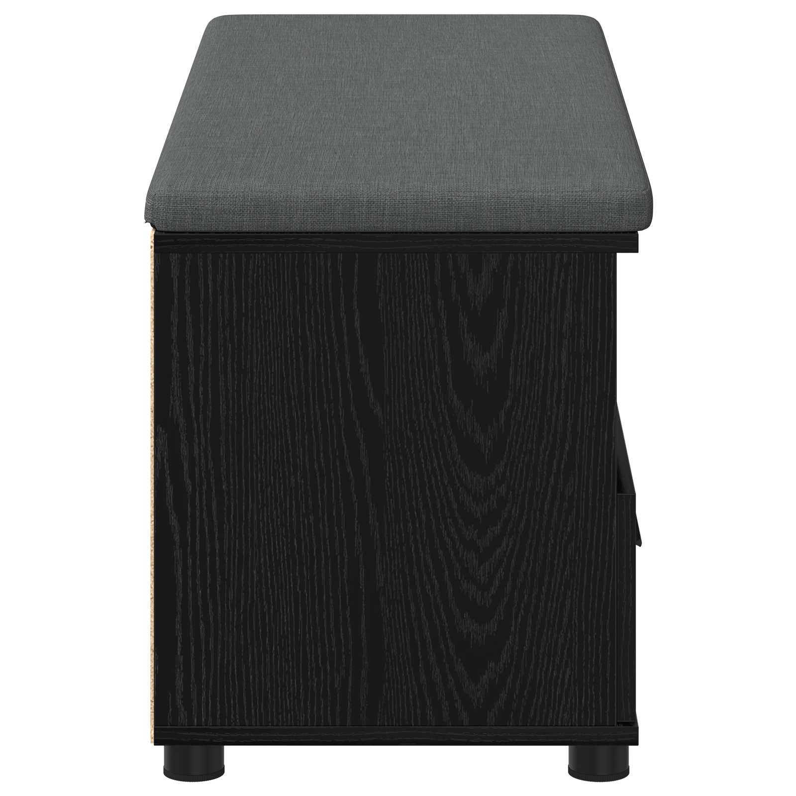 Flurbank Schwarz Eichen-Optik 100 x 38 x 46 cm