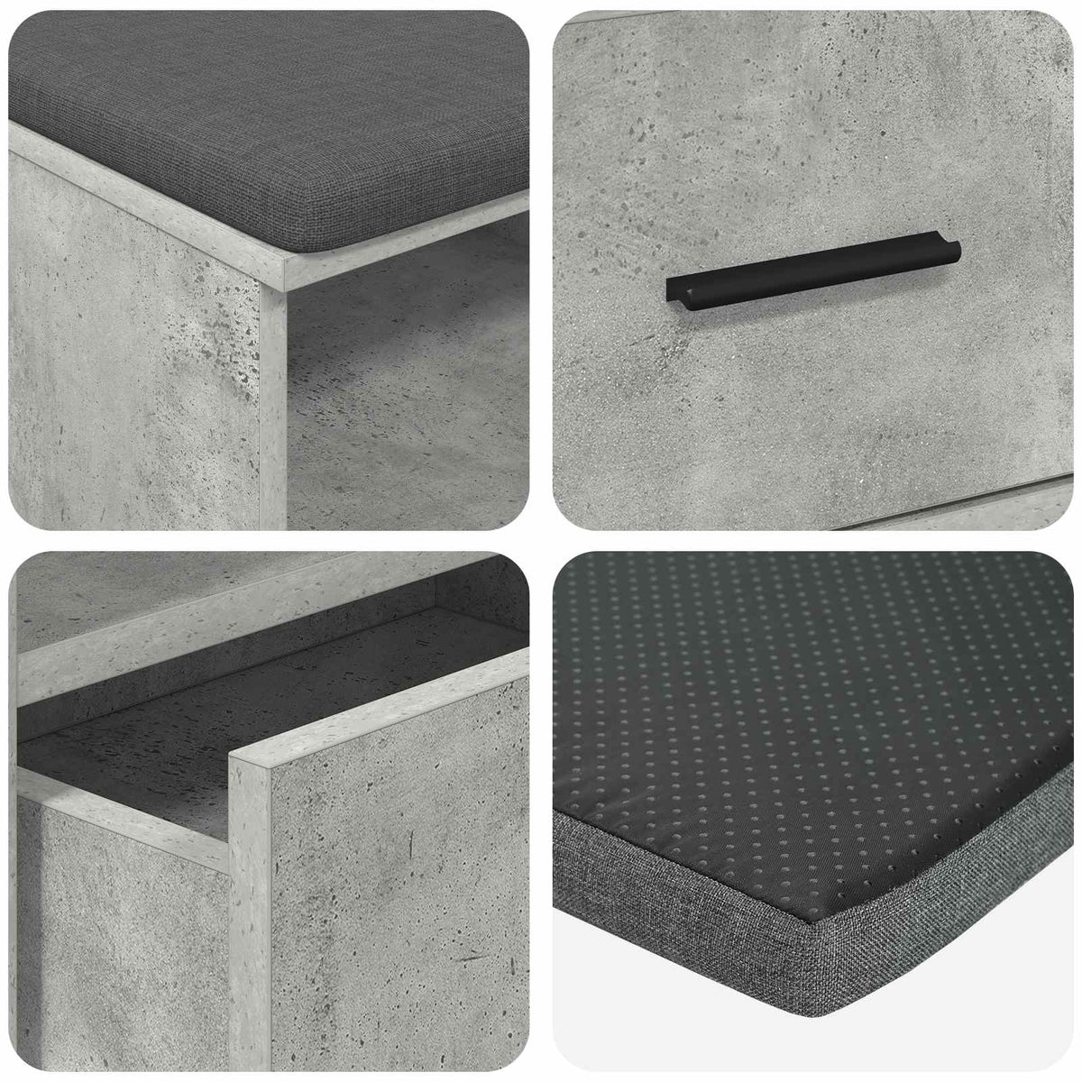 Flurbank Betongrau 100 x 38 x 46 cm