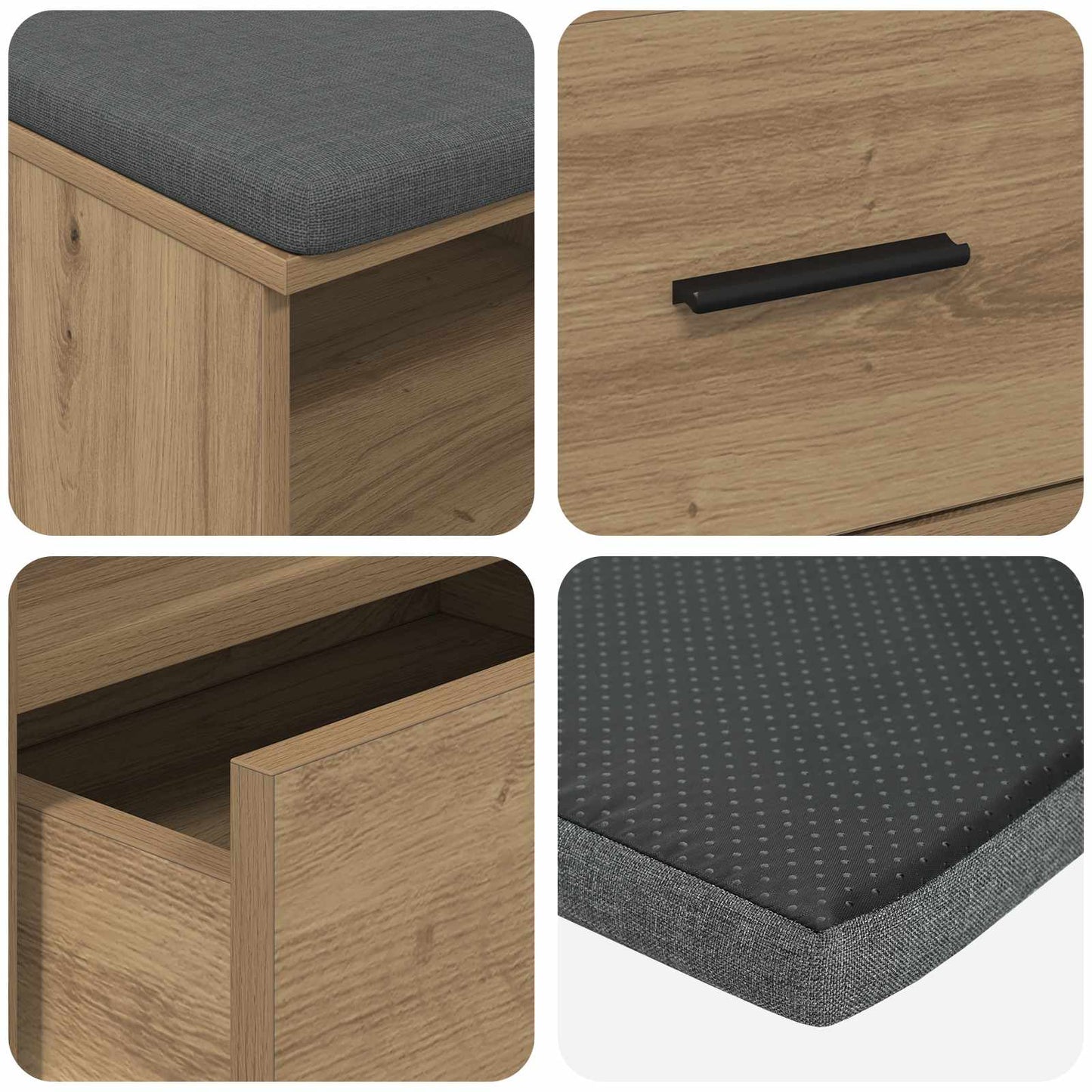 Flurbank Artisan-Eiche 100 x 38 x 46 cm