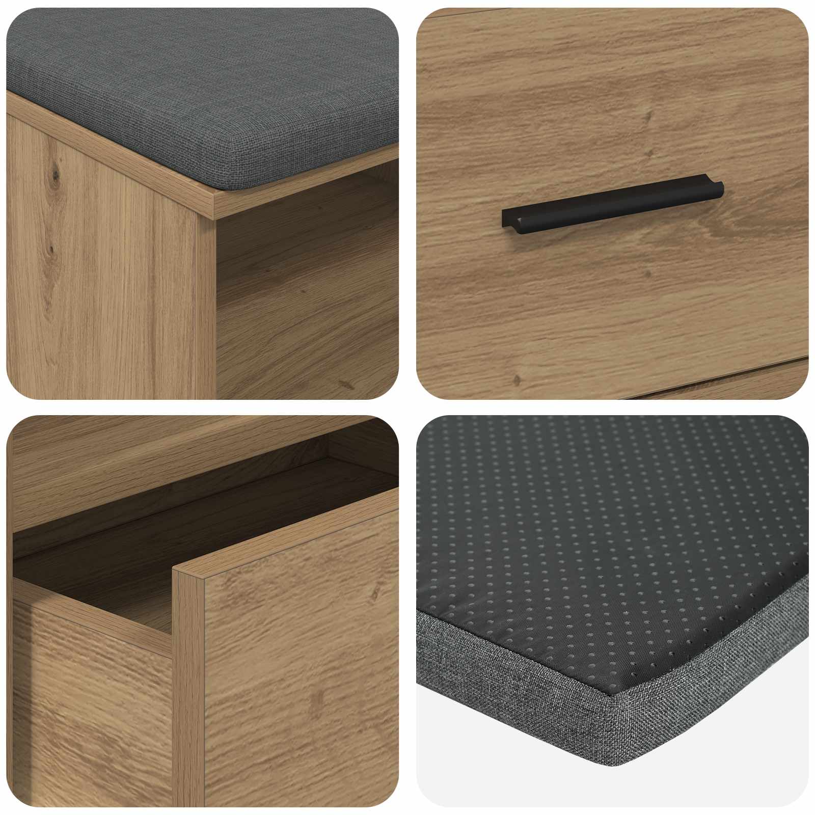 Flurbank Artisan-Eiche 100 x 38 x 46 cm
