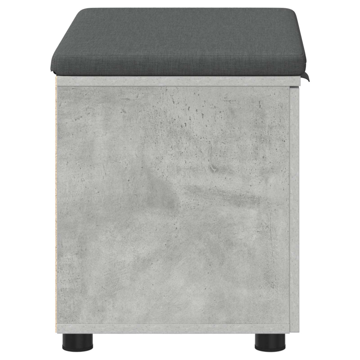 Flurbank mit Kissen mit Regal mit Tür Betongrau 60 x 38 x 46 cm