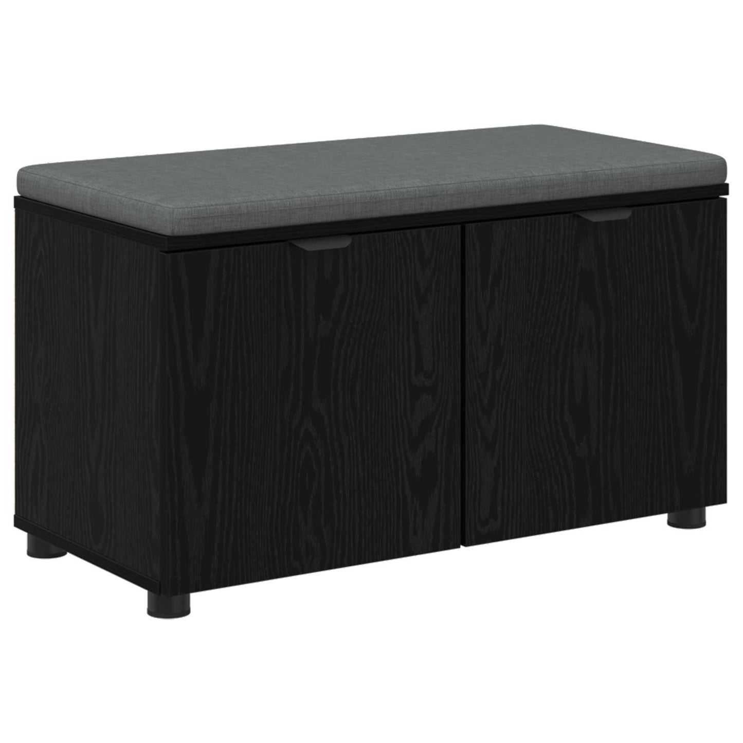Flurbank mit Kissen mit Regal Schwarze Eiche 80 x 38 x 46 cm