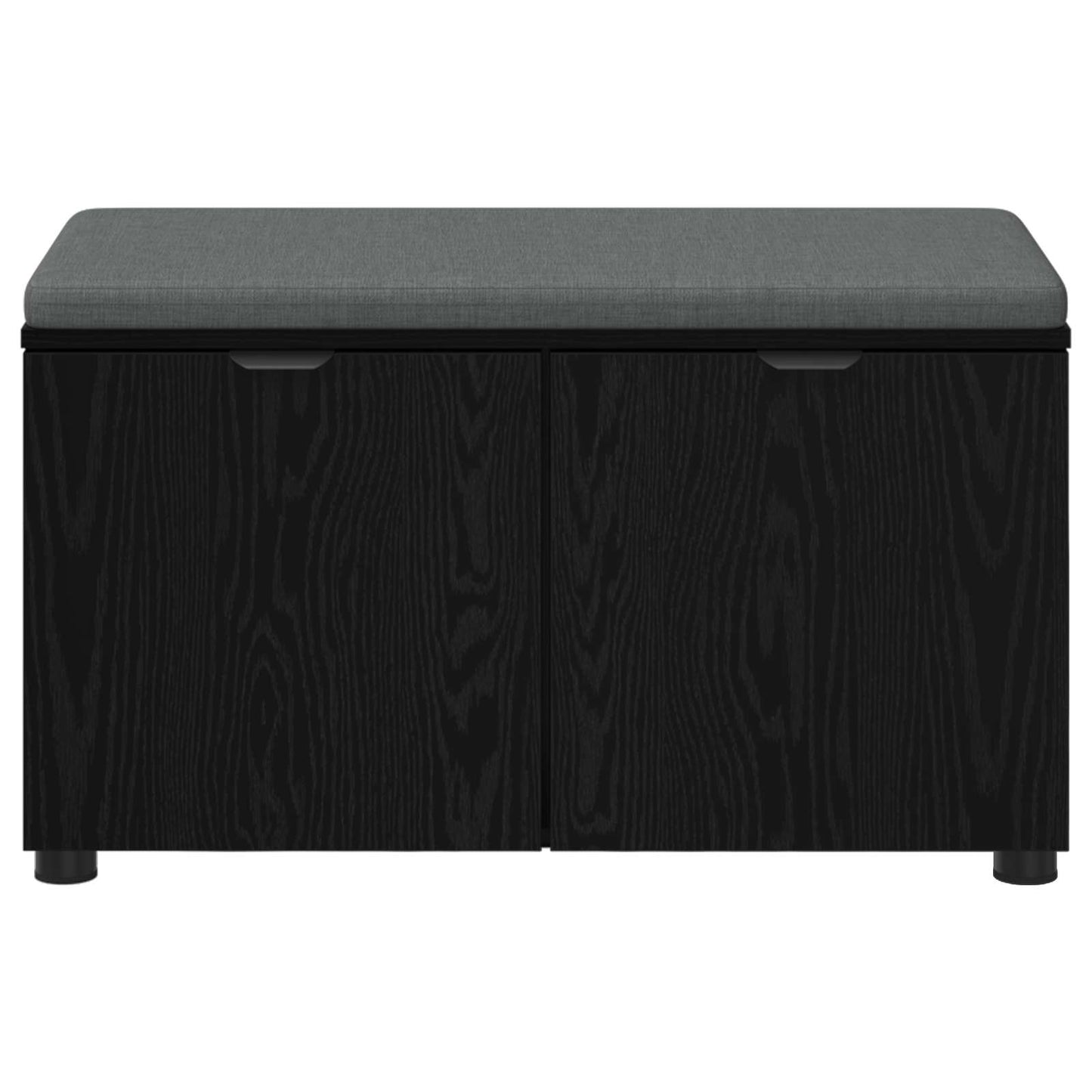 Flurbank mit Kissen mit Regal Schwarze Eiche 80 x 38 x 46 cm