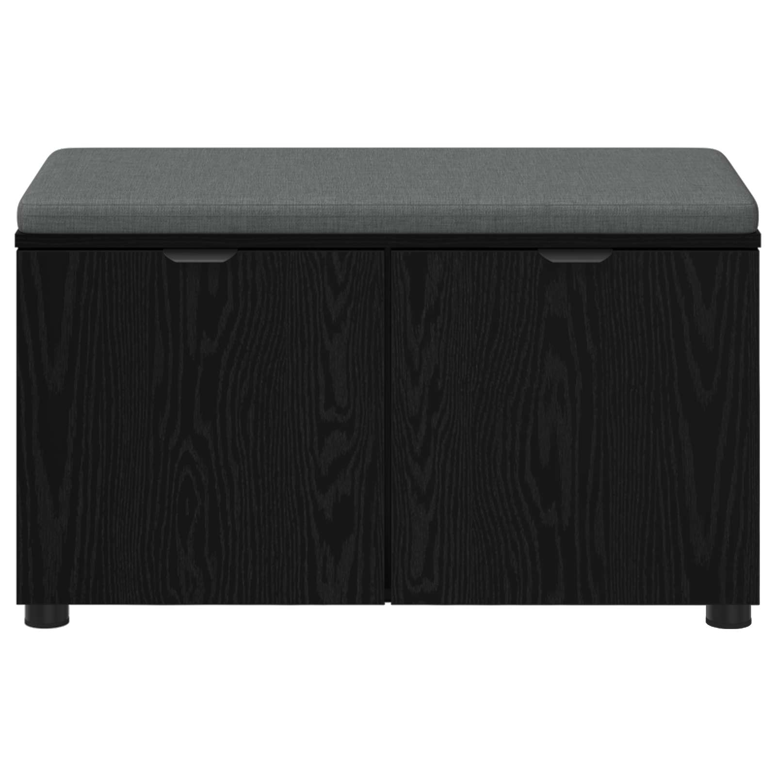 Flurbank mit Kissen mit Regal Schwarze Eiche 80 x 38 x 46 cm