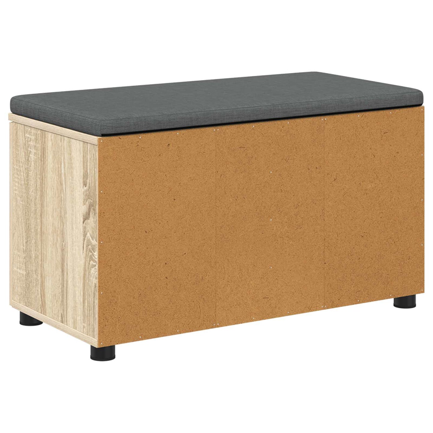 Flurbank mit Kissen mit Regal Sonoma-Eiche 80 x 38 x 46 cm