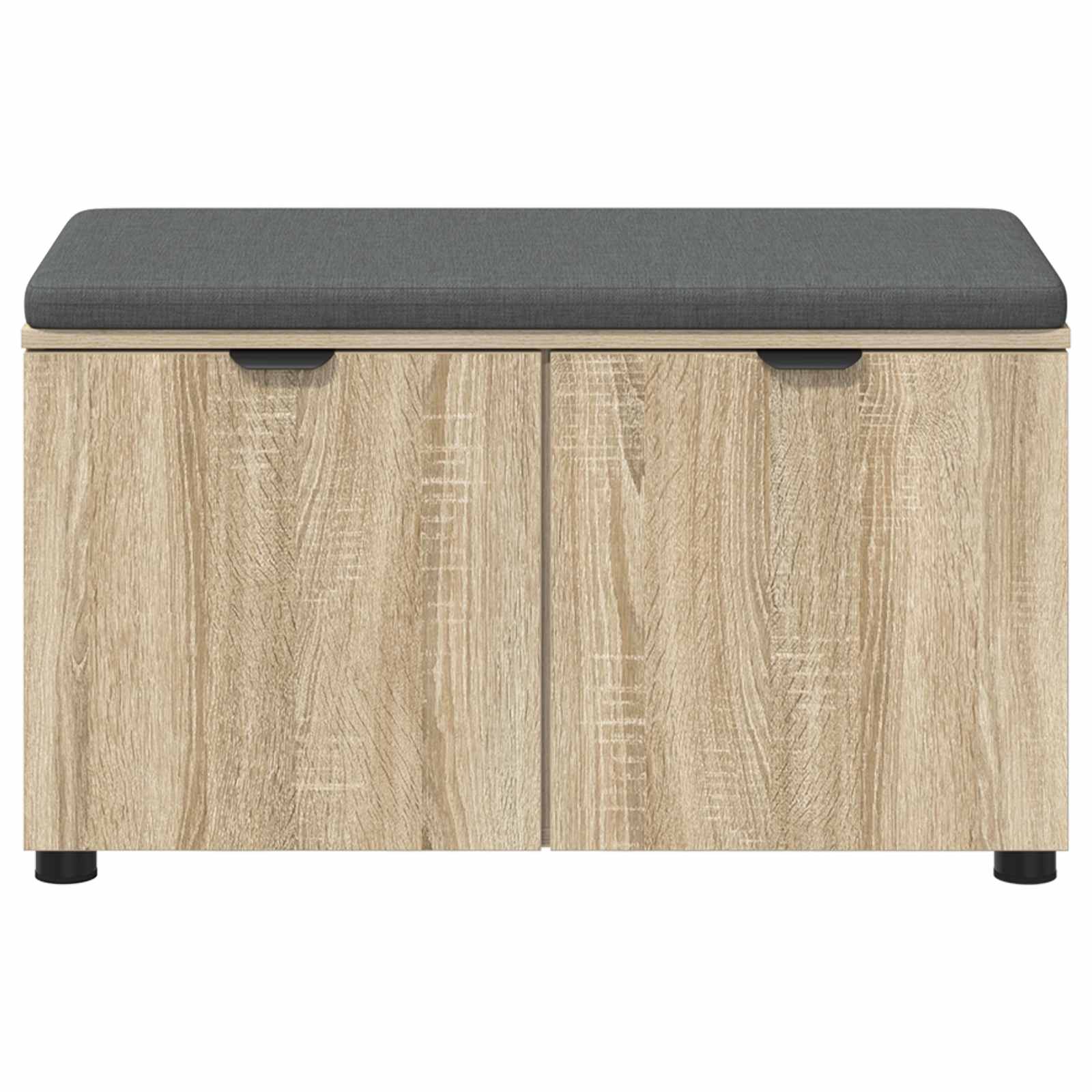 Flurbank mit Kissen mit Regal Sonoma-Eiche 80 x 38 x 46 cm