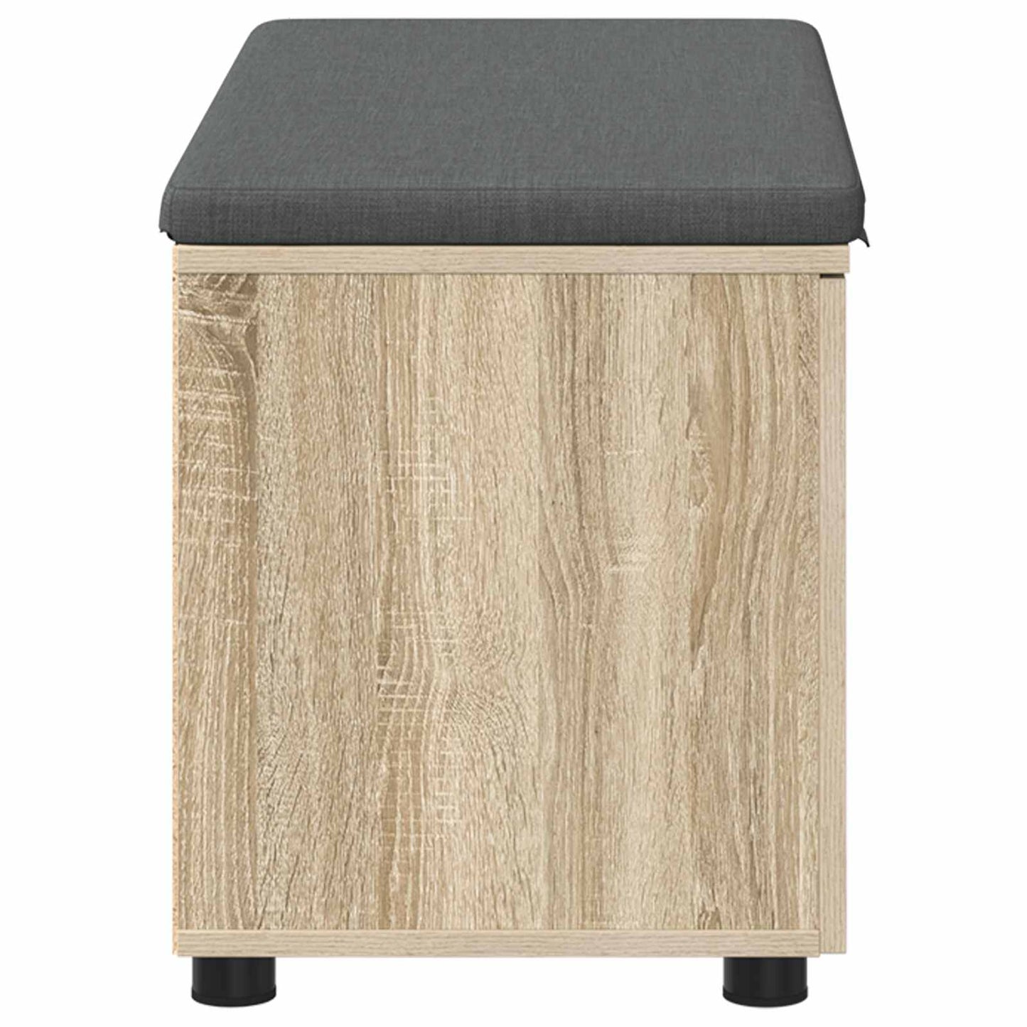 Flurbank mit Kissen mit Regal Sonoma-Eiche 80 x 38 x 46 cm
