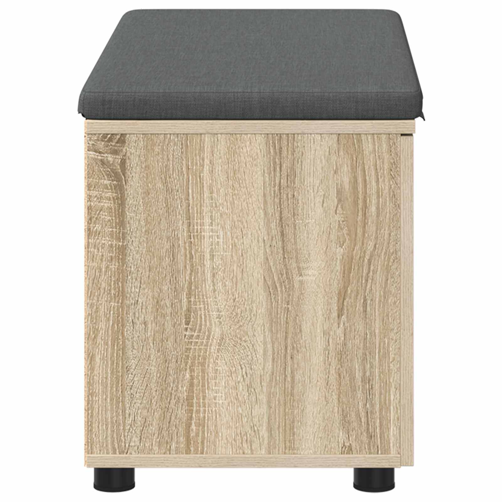 Flurbank mit Kissen mit Regal Sonoma-Eiche 80 x 38 x 46 cm